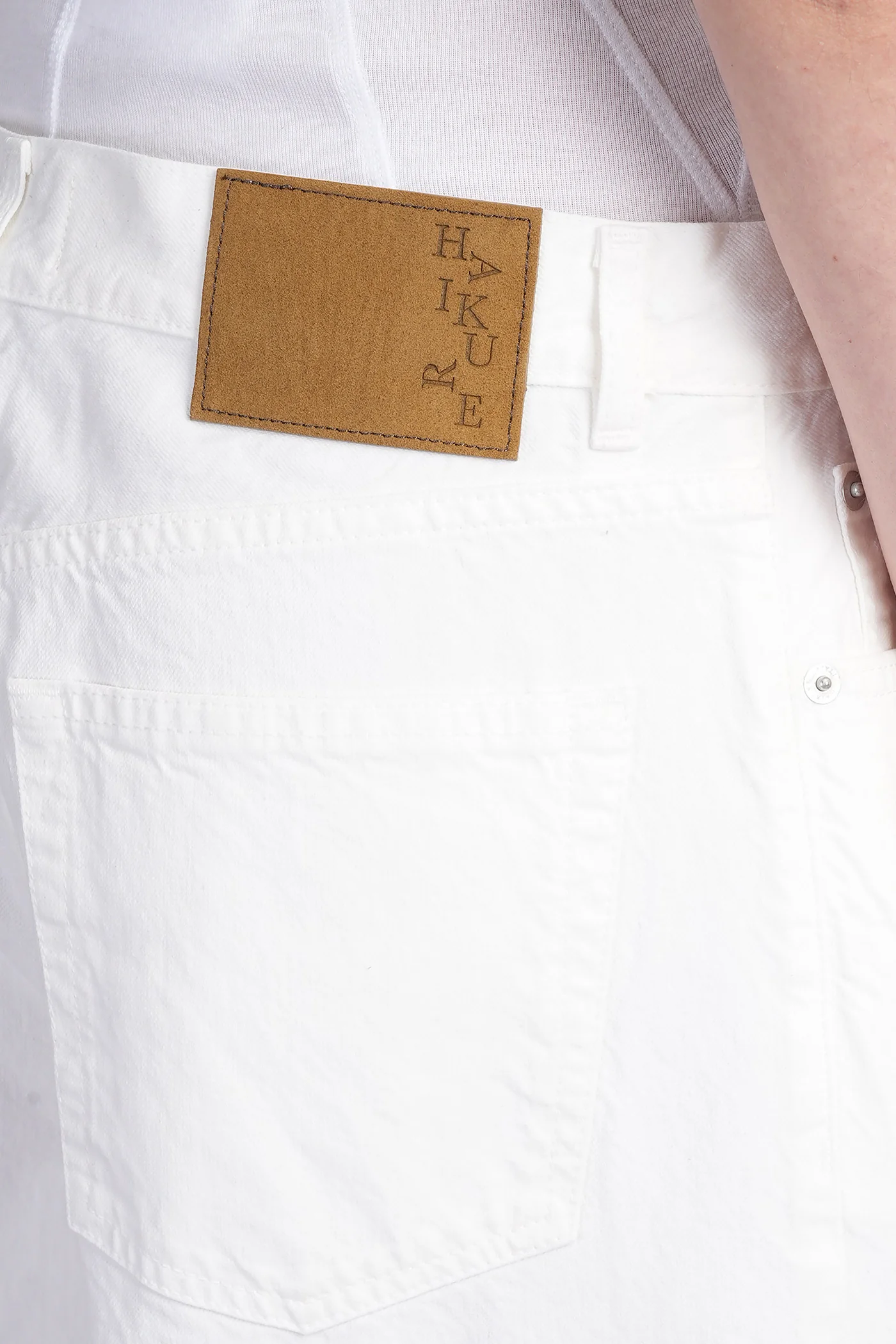 Bethany Pants in white cotton - Image 5