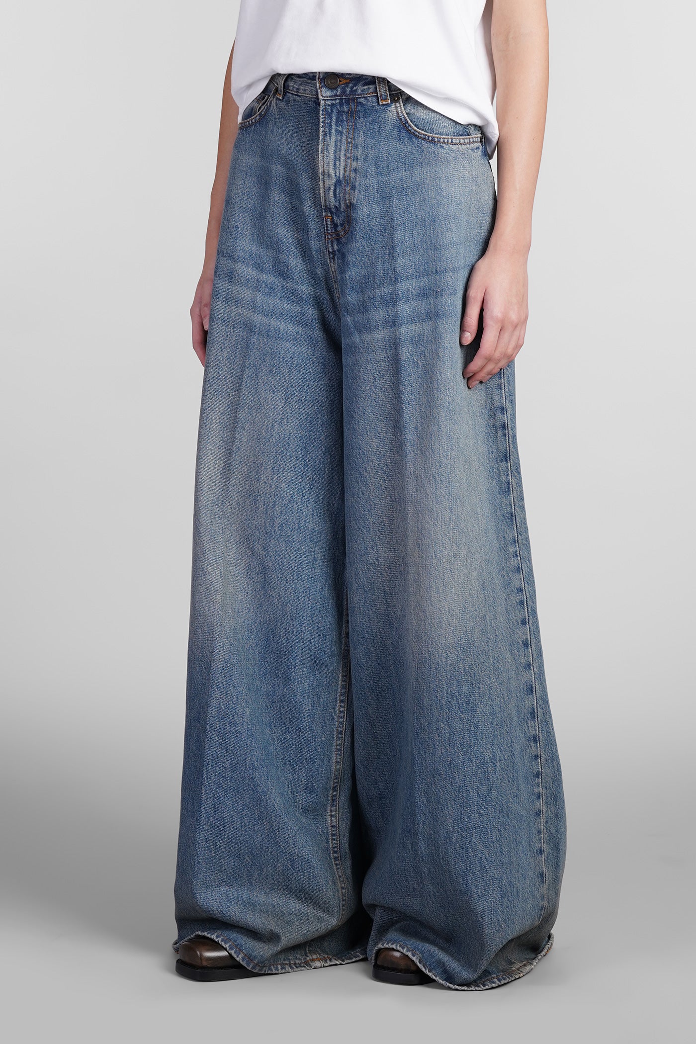 Big bethany Jeans in blue cotton - Image 4