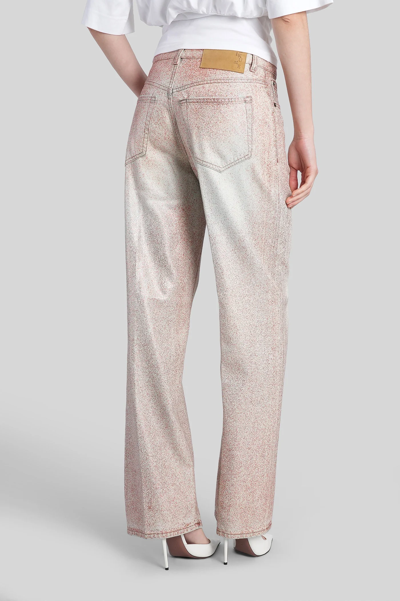 Bonnie Jeans in cyan cotton - Image 3