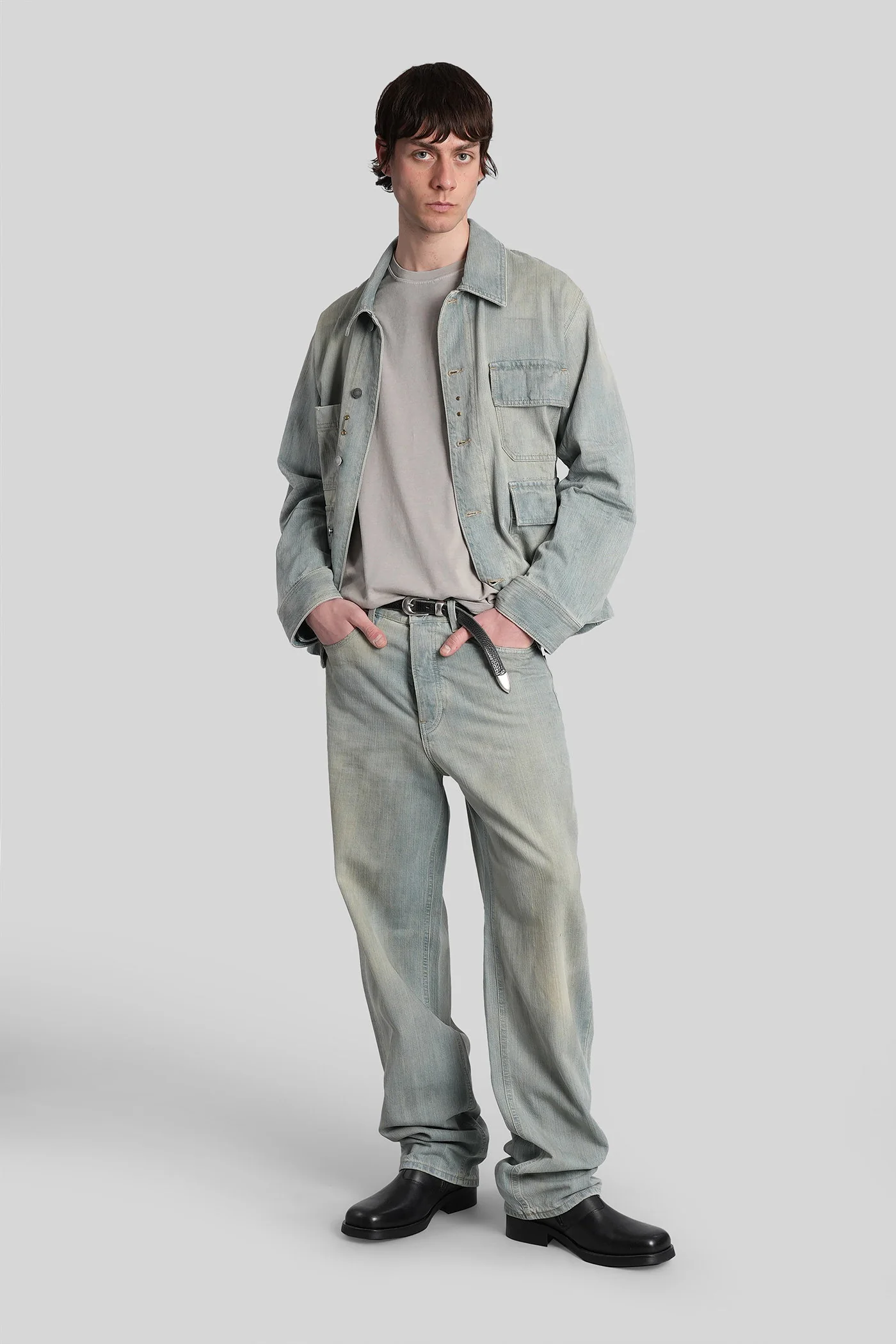 Dave T-Shirt in grey cotton - Image 2