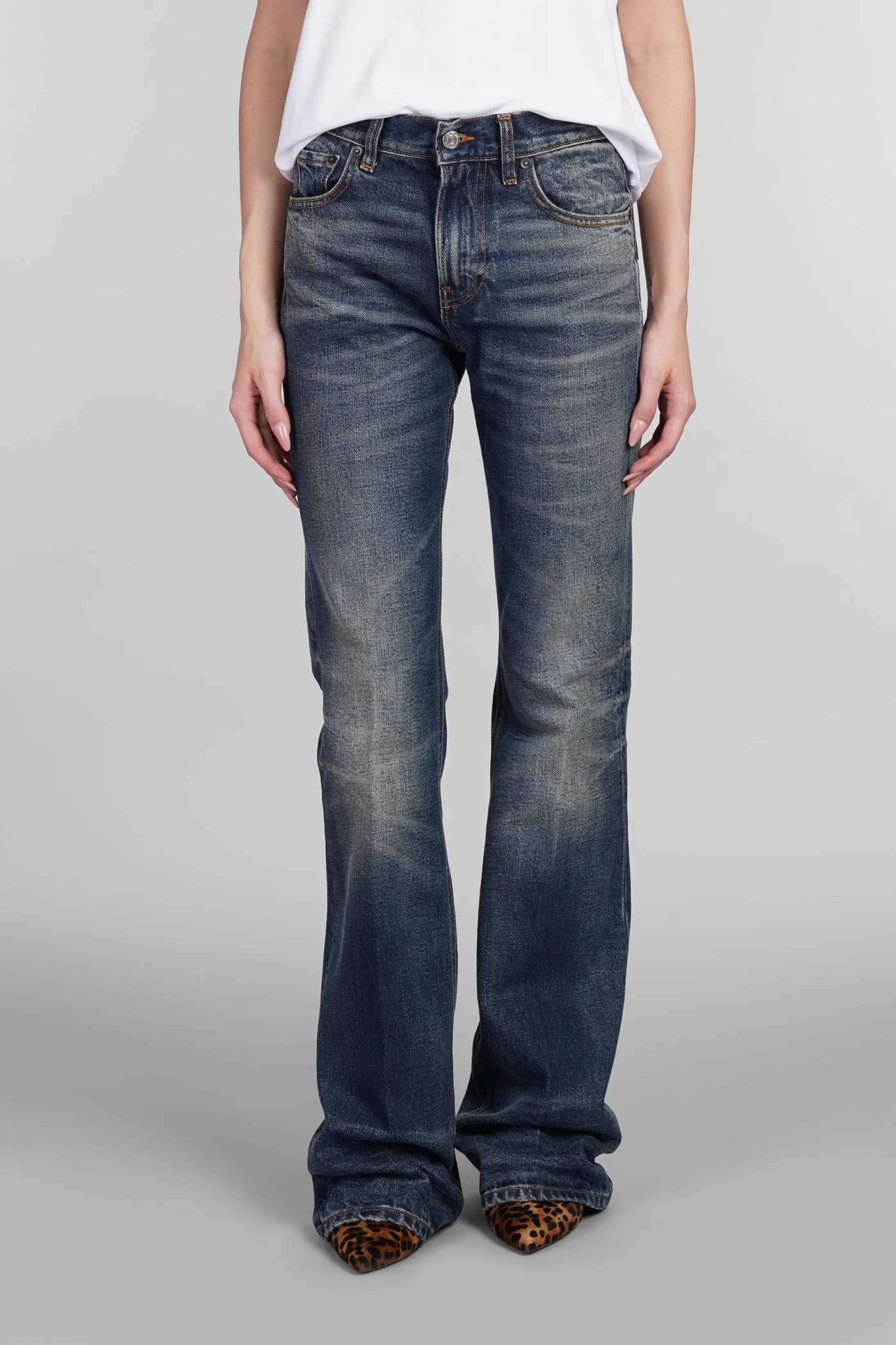 Flora Jeans in blue cotton