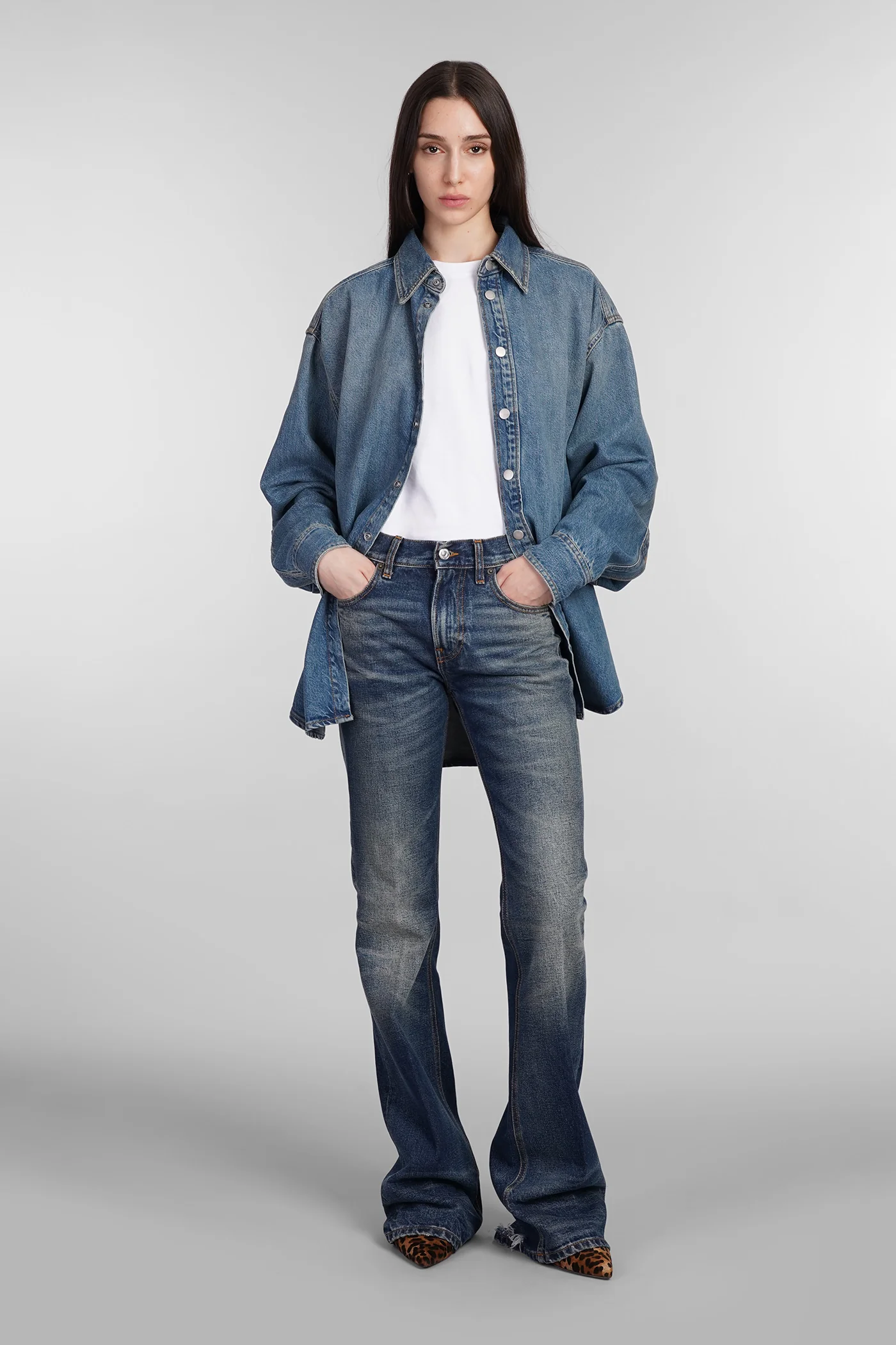 Flora Jeans in blue cotton - Image 2