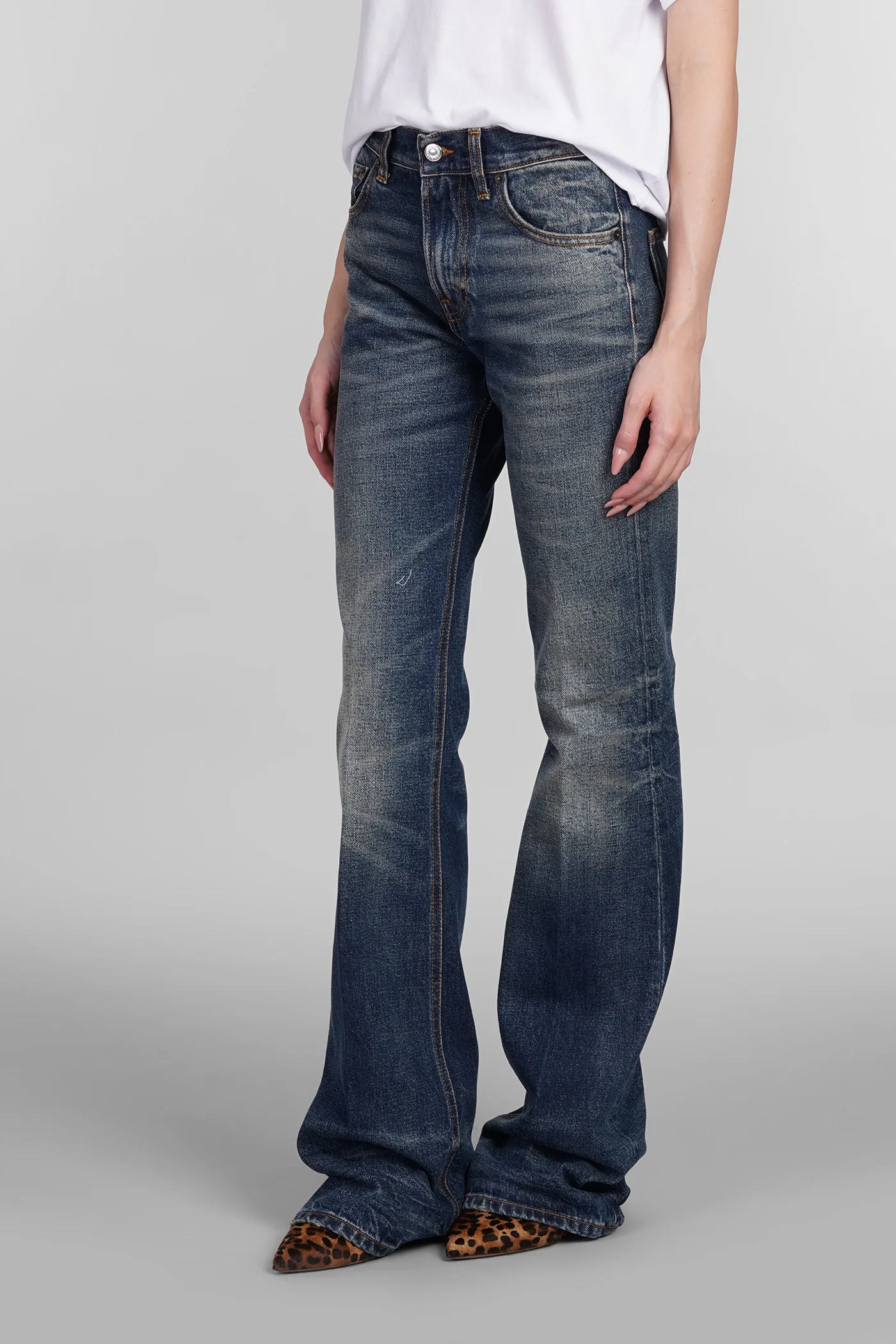 Flora Jeans in blue cotton - Image 4