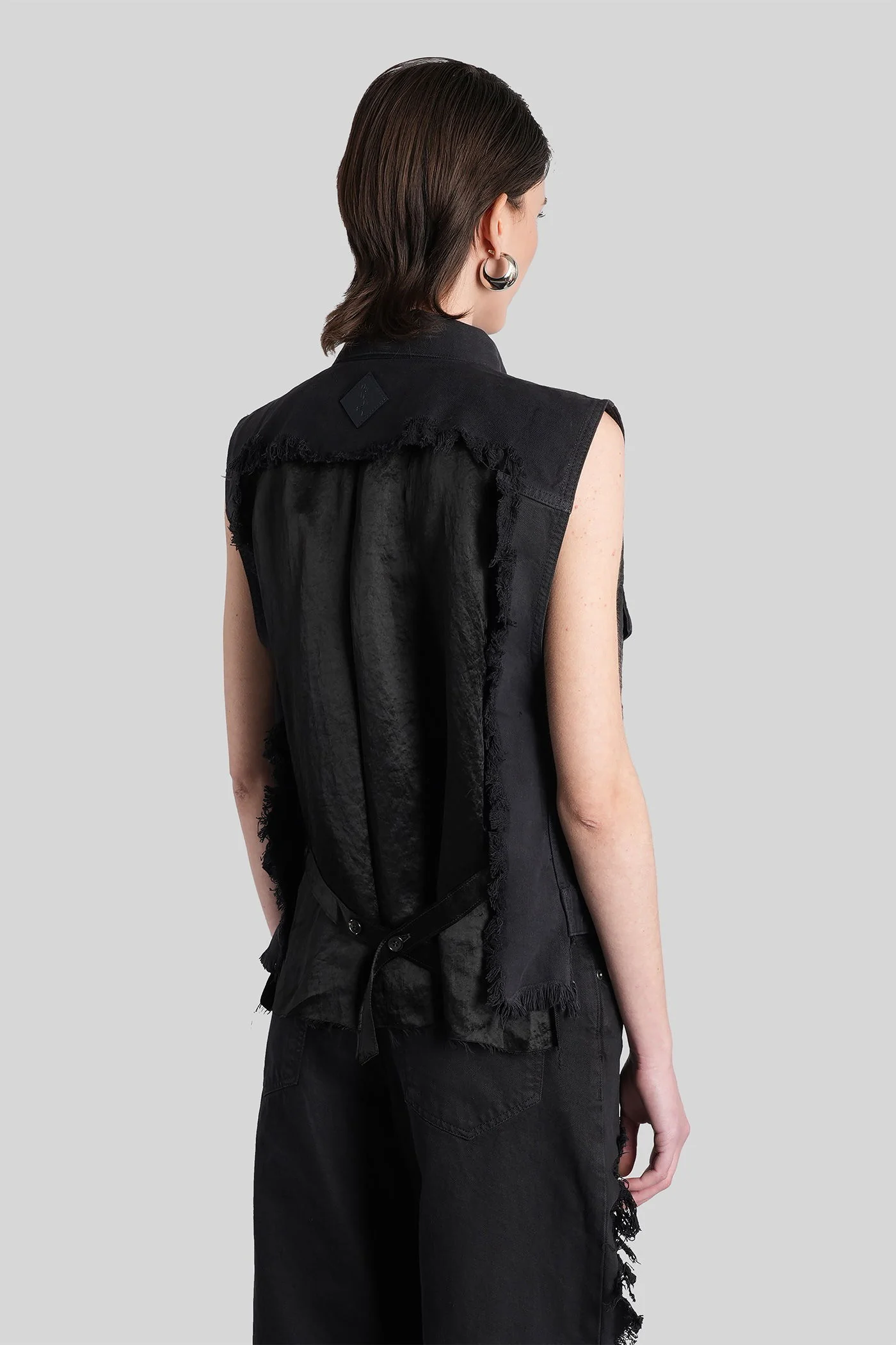 Ryder Vest in black cotton - Image 3