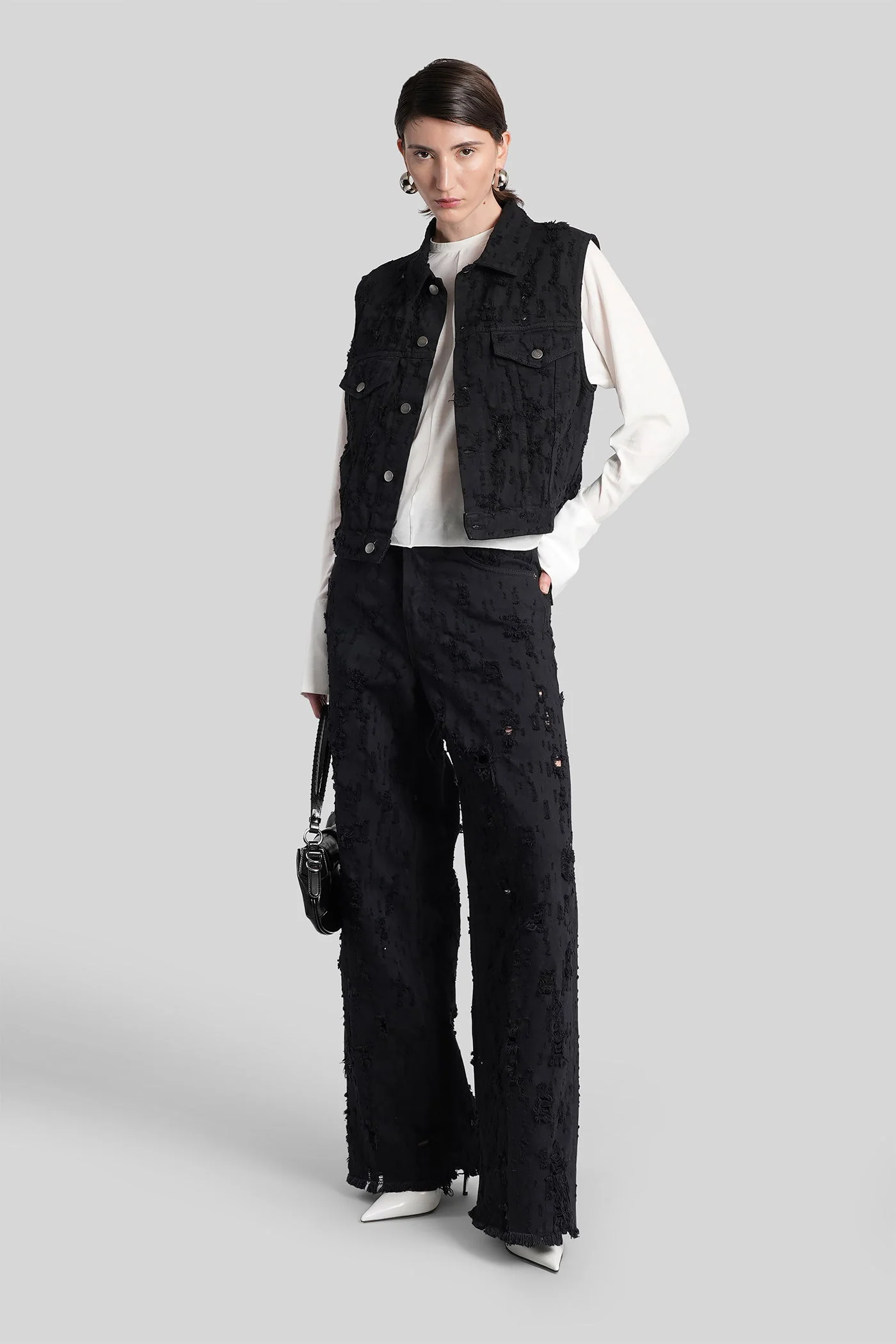 Ryder Vest in black cotton - Image 2