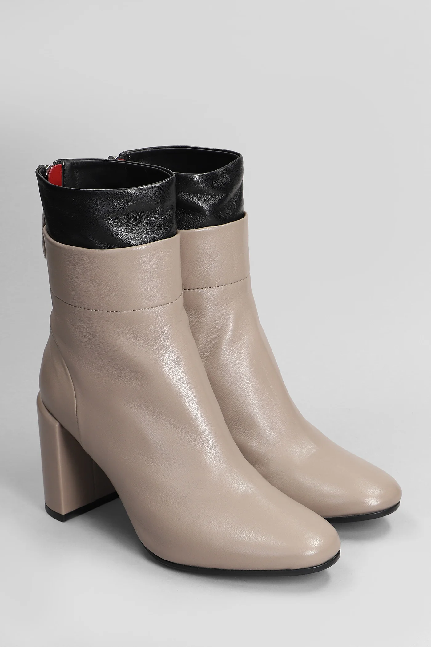 Baron High heels Ankle boots in taupe leather - Image 2