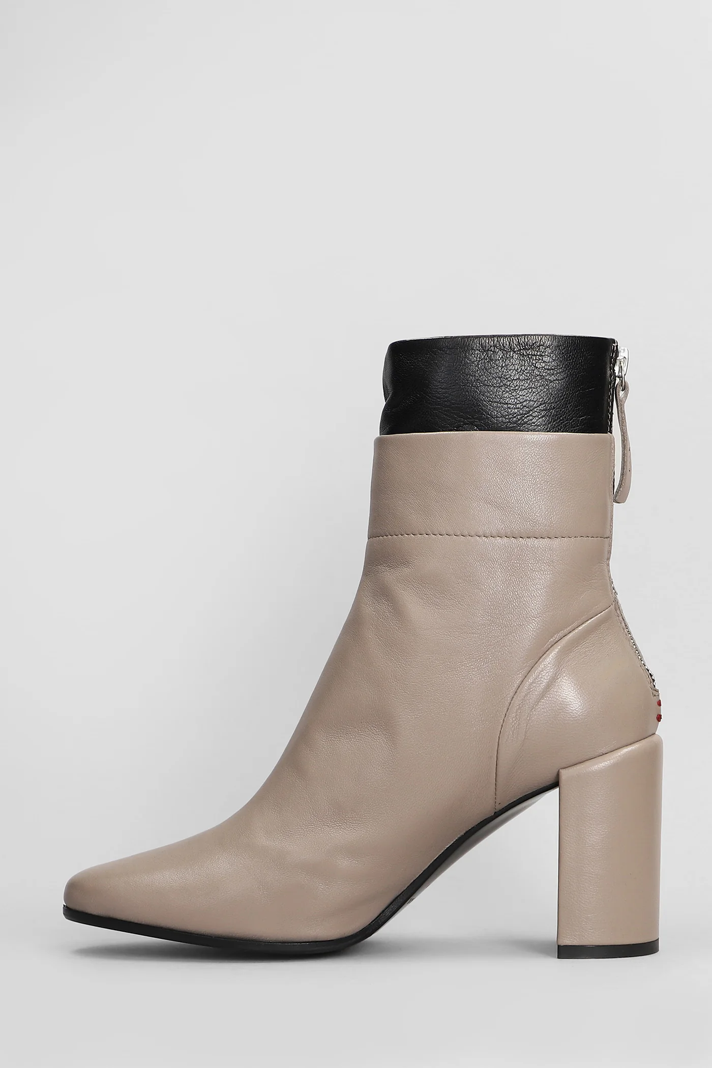 Baron High heels Ankle boots in taupe leather - Image 3