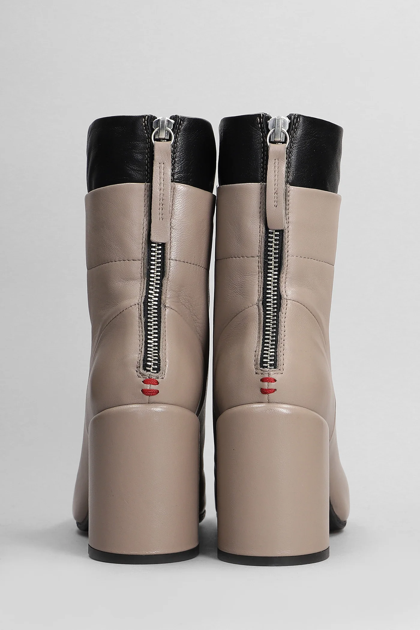 Baron High heels Ankle boots in taupe leather - Image 4