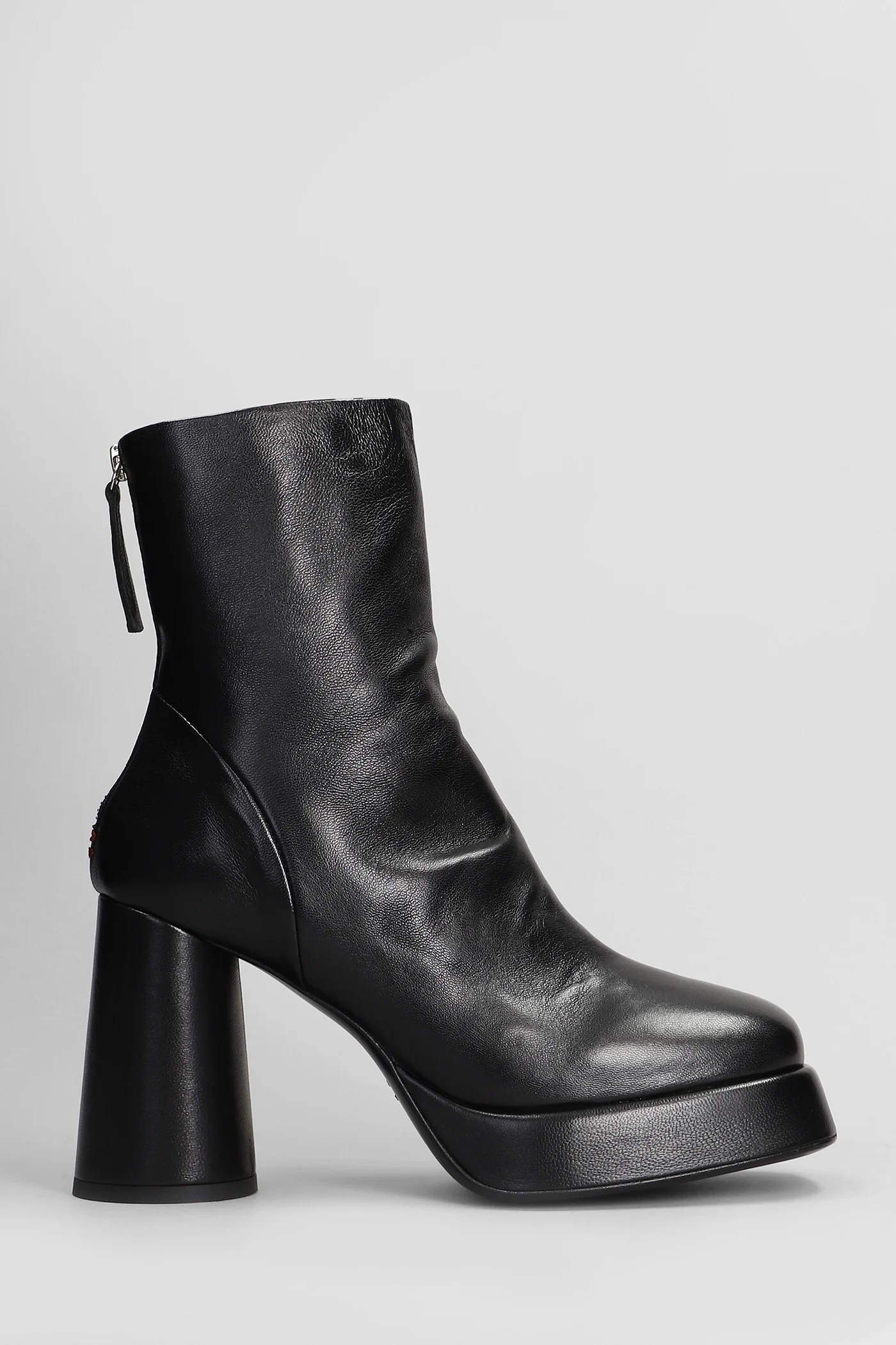 Baron High heels boots in black leather