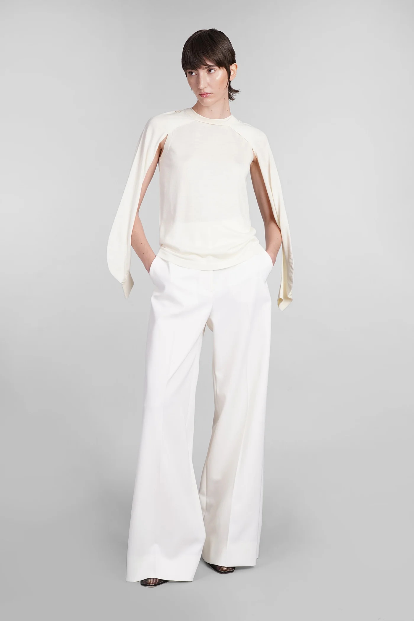 Knitwear in beige wool - Image 2