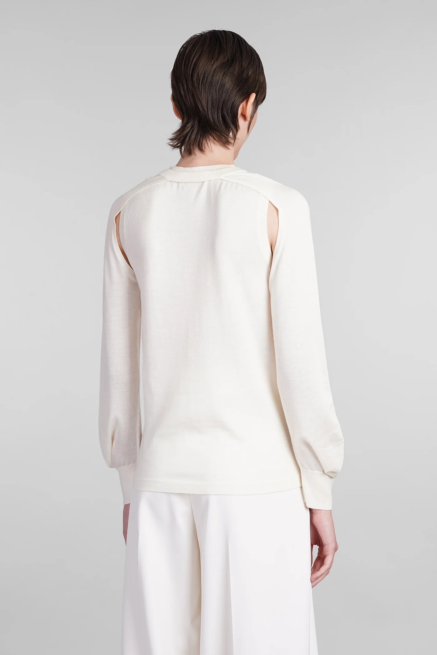 Knitwear in beige wool - Image 3