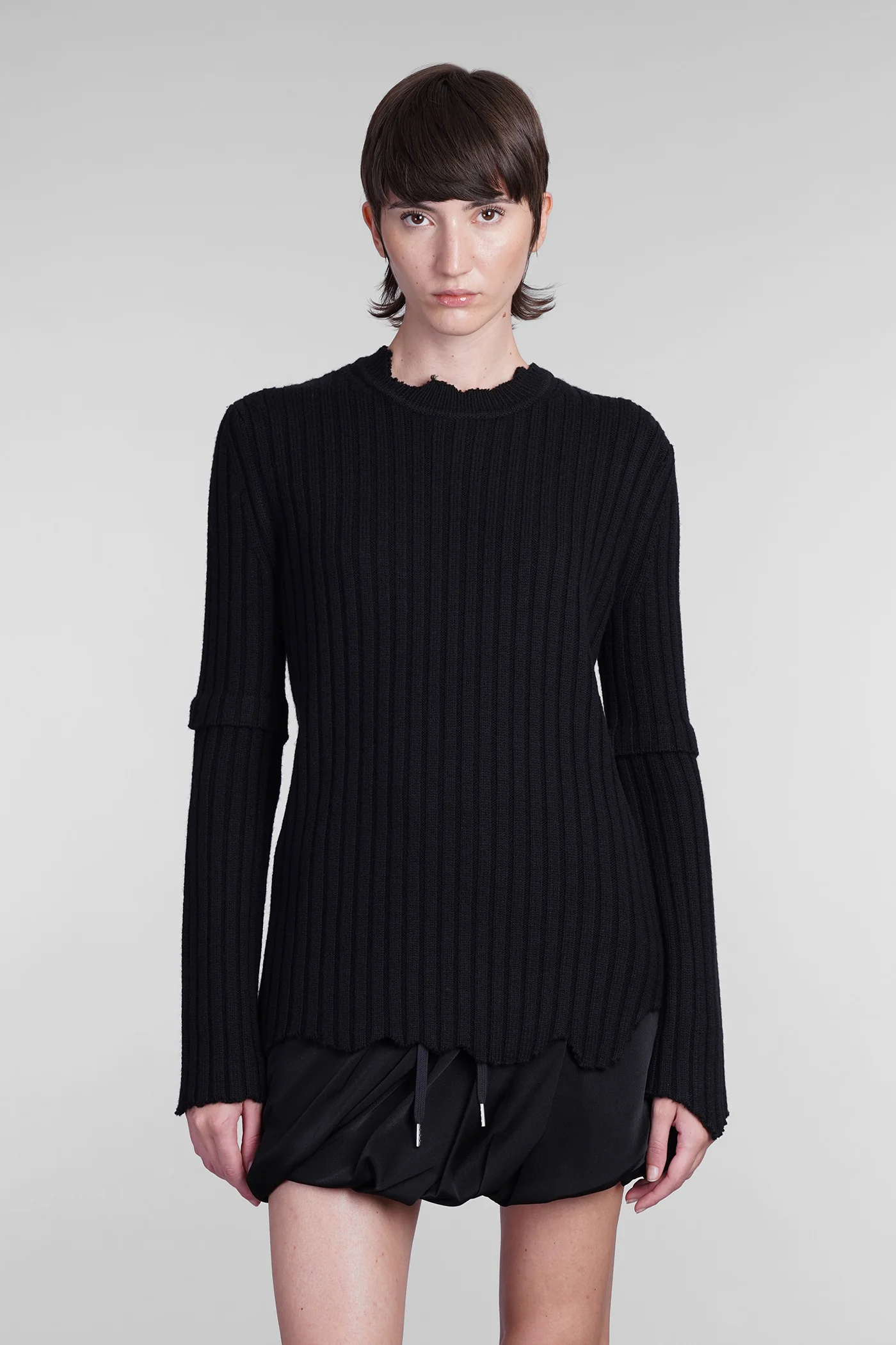 Knitwear in black wool
