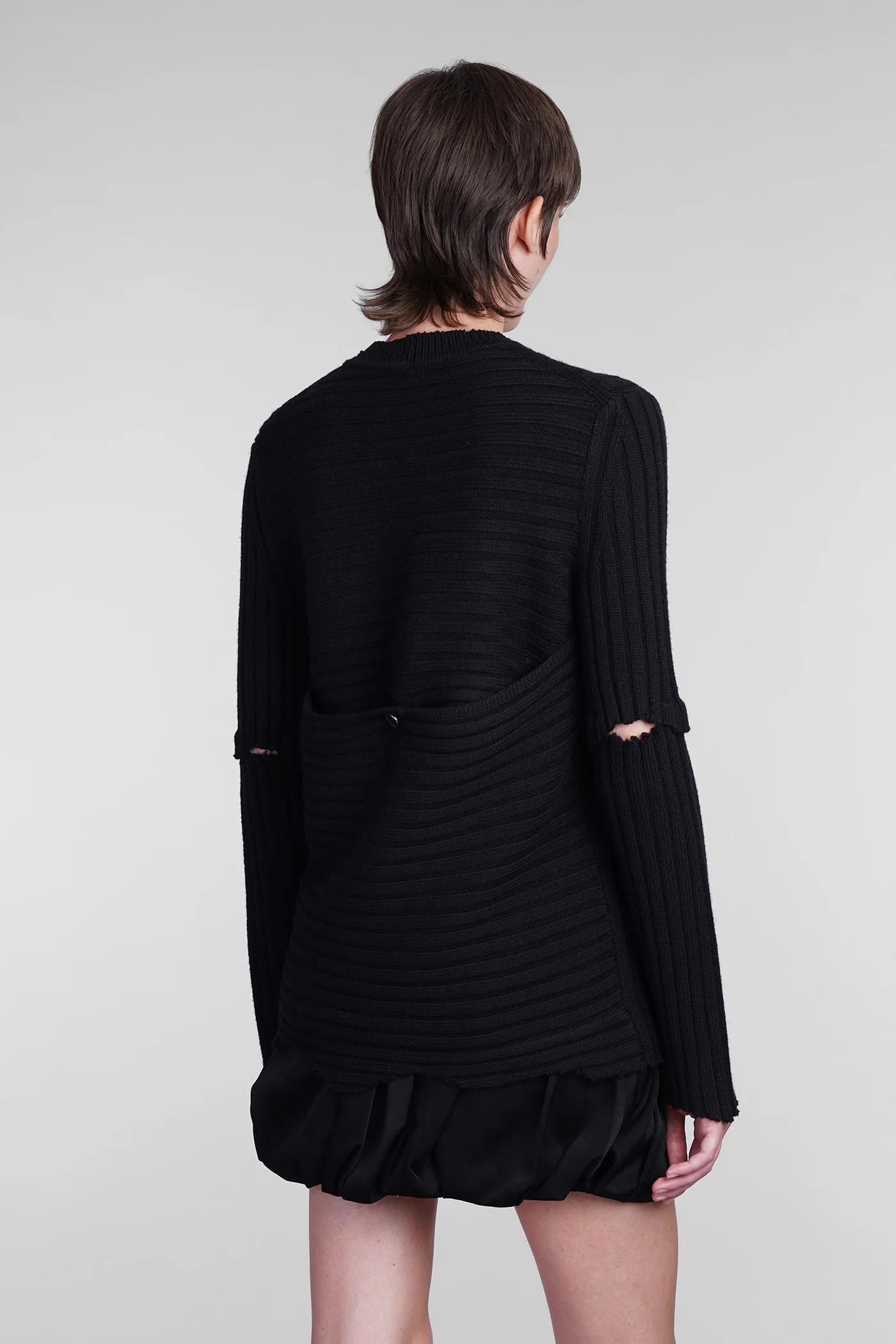 Knitwear in black wool - Image 3