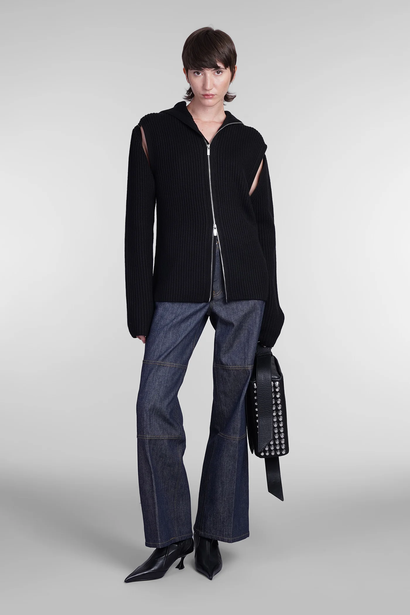 Knitwear in black wool - Image 2