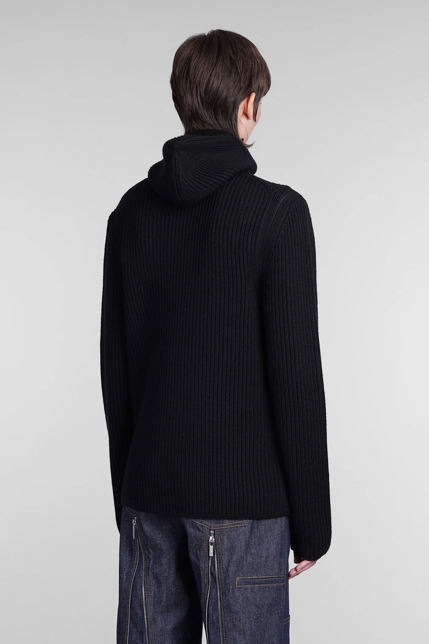 Knitwear in black wool - Image 3