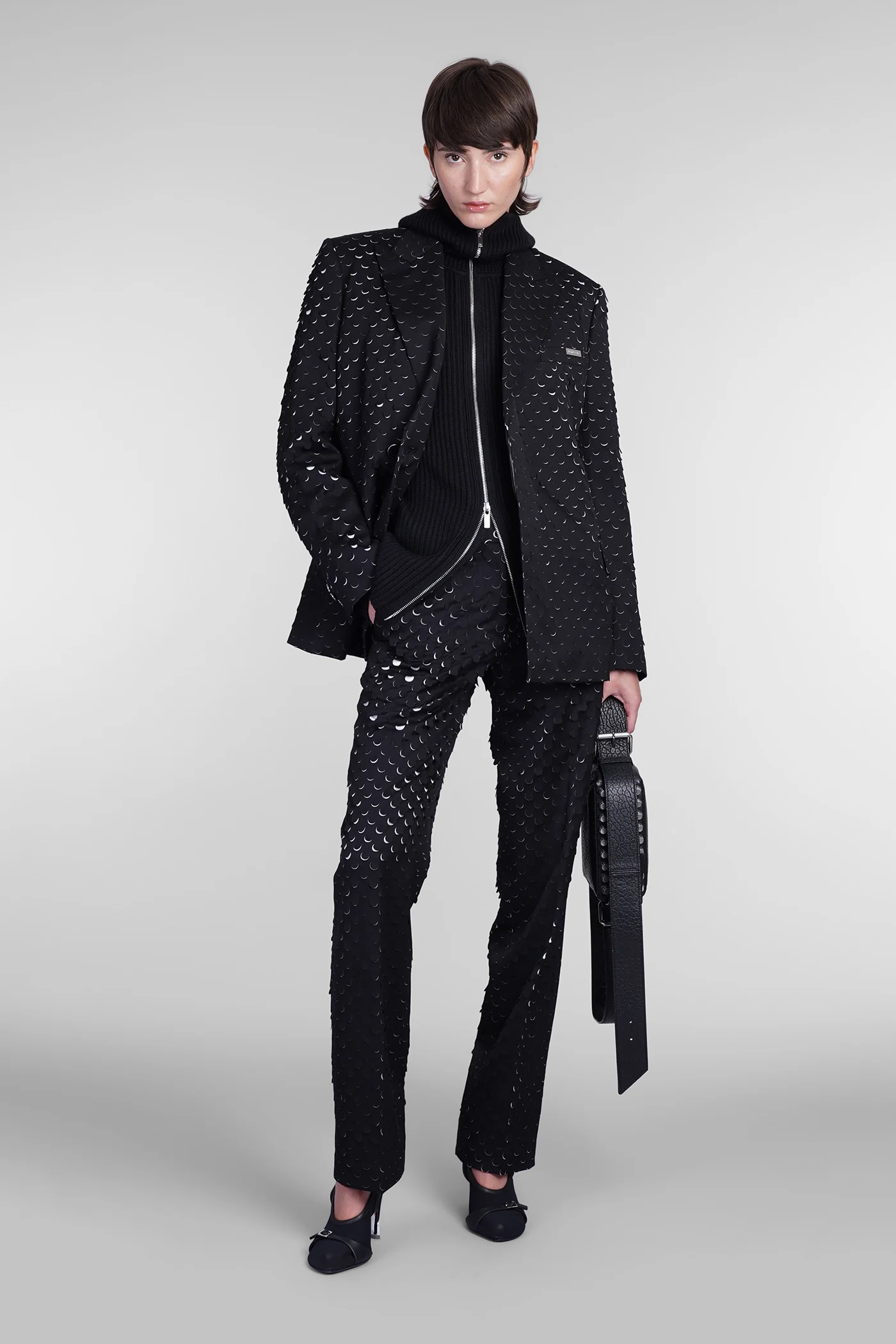 Pants in black polyester - Image 2