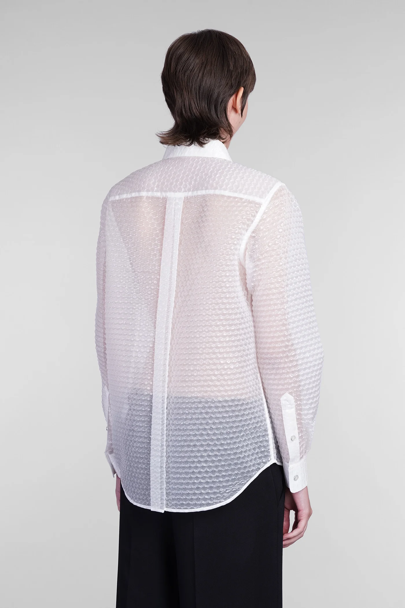 Shirt in white polyamide - Image 3