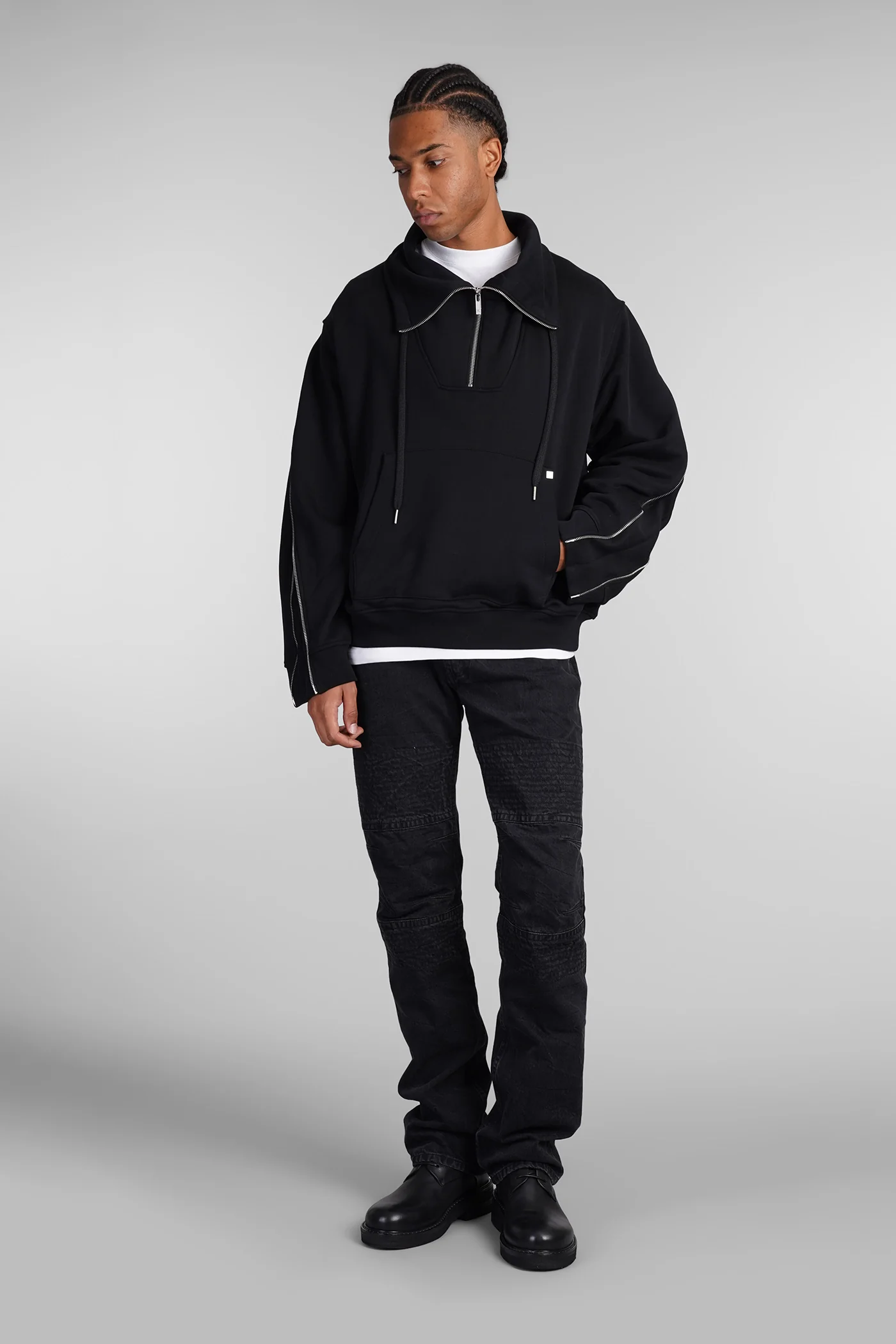 Sweatshirt in black cotton - Image 2