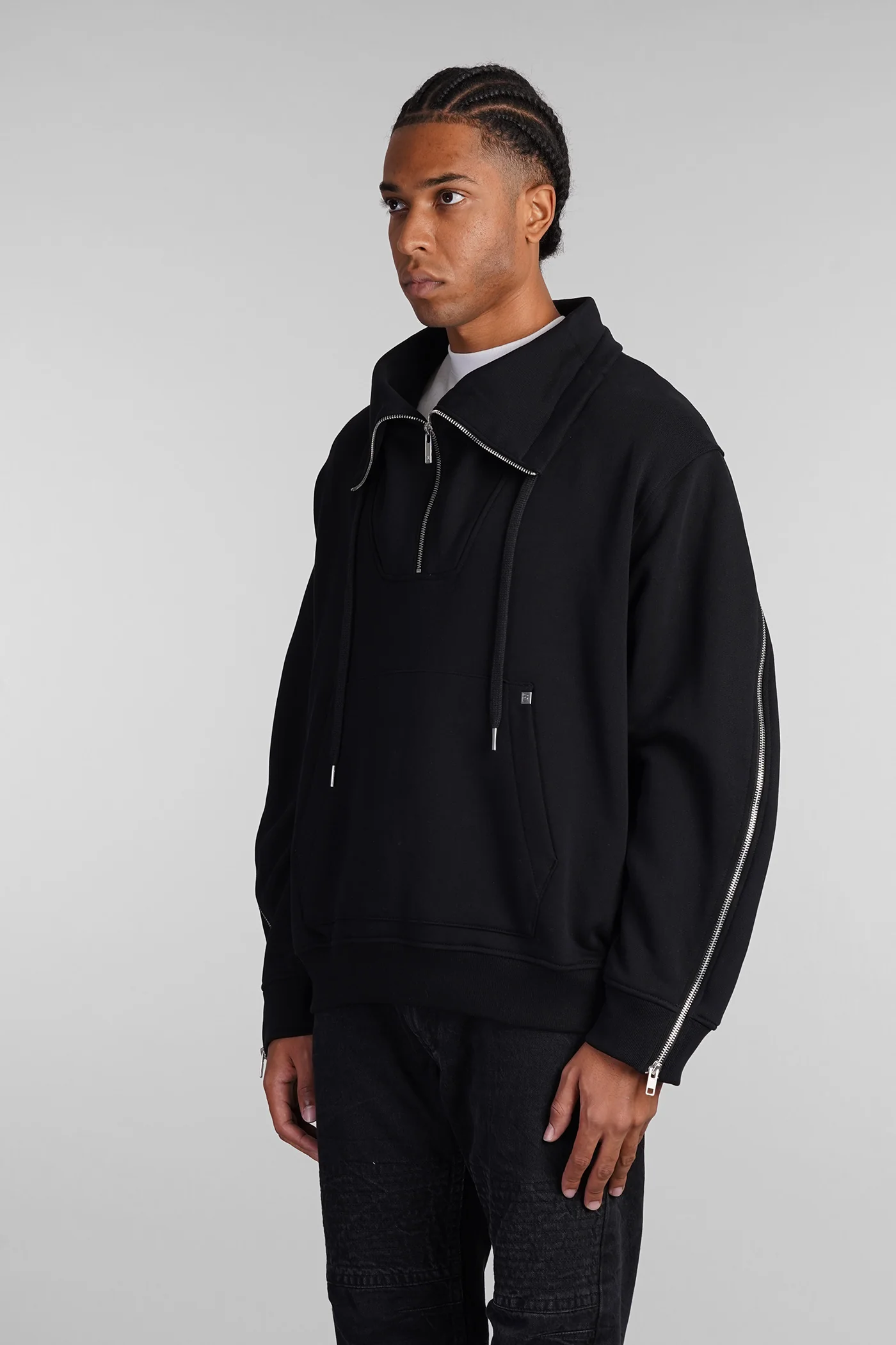 Sweatshirt in black cotton - Image 4