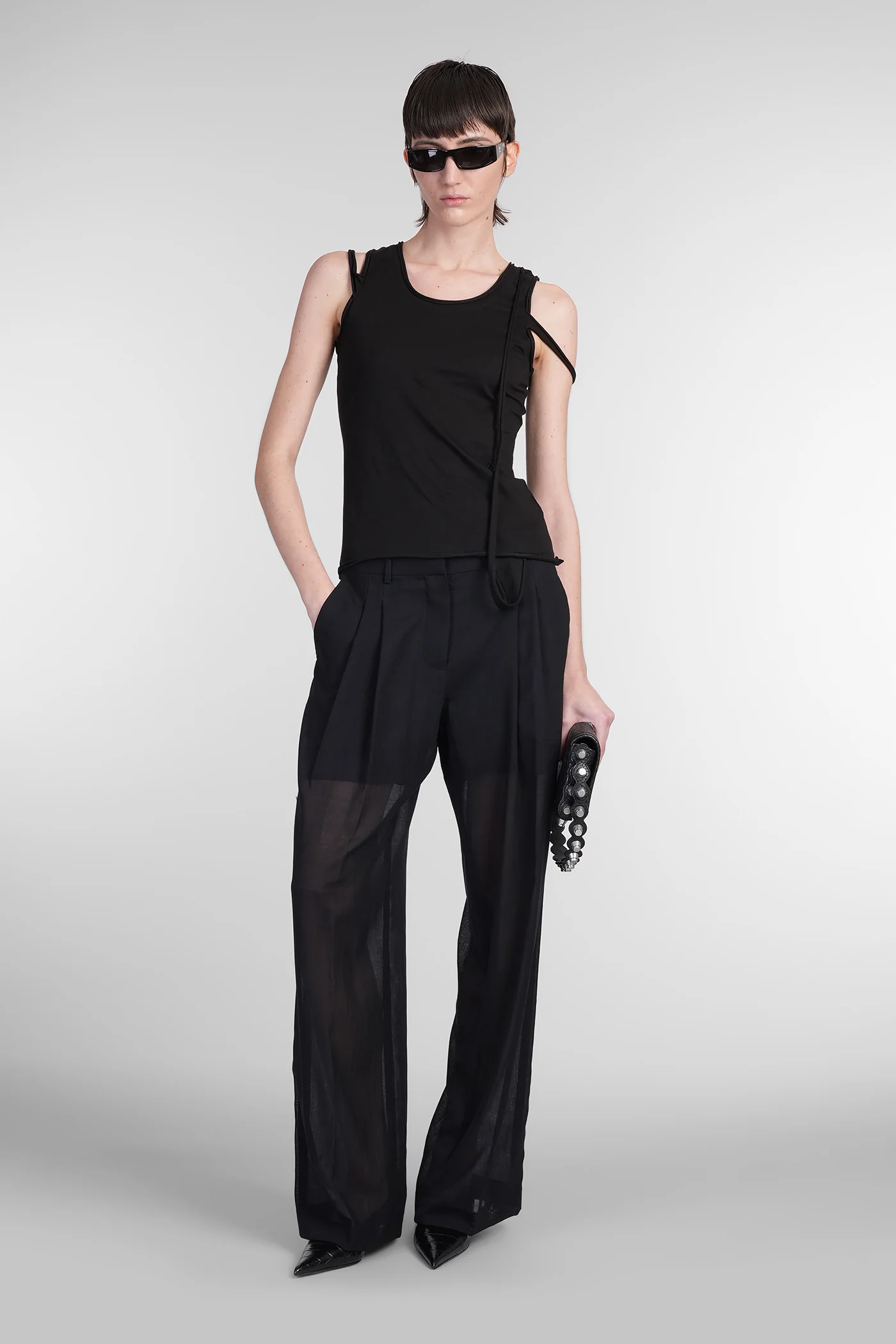 Topwear in black cotton - Image 2