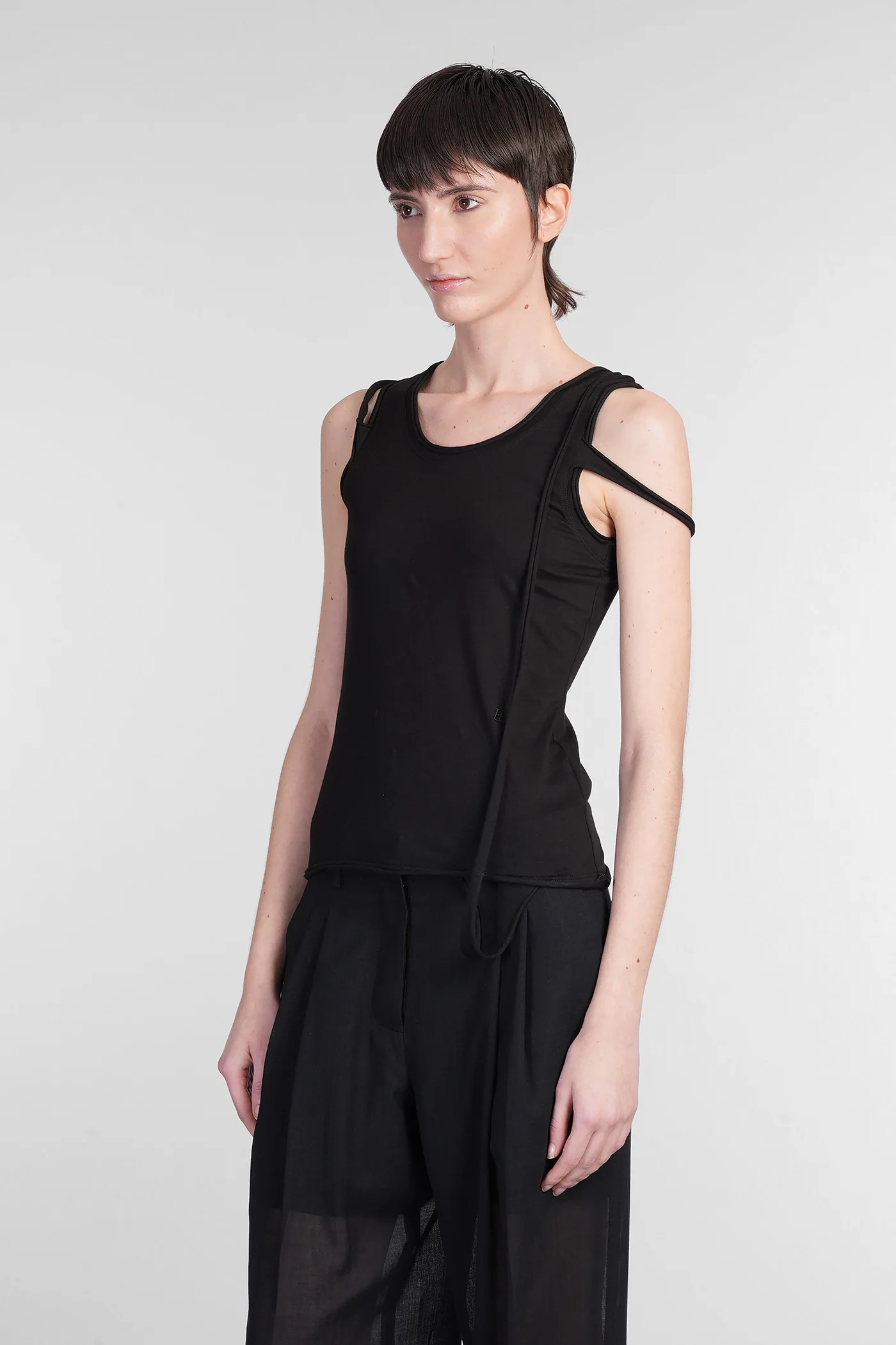 Topwear in black cotton - Image 4