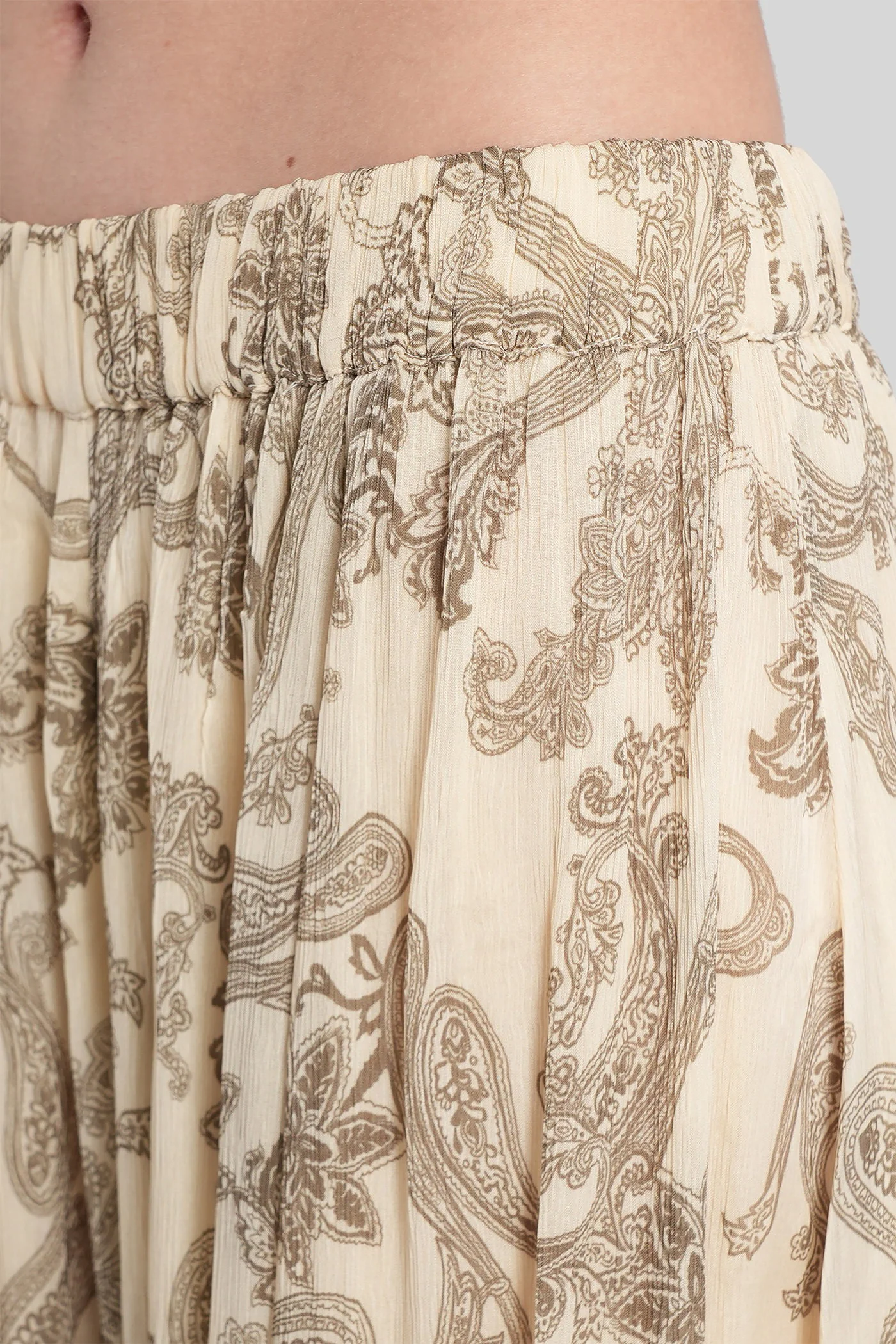 Pants in beige viscose - Image 5