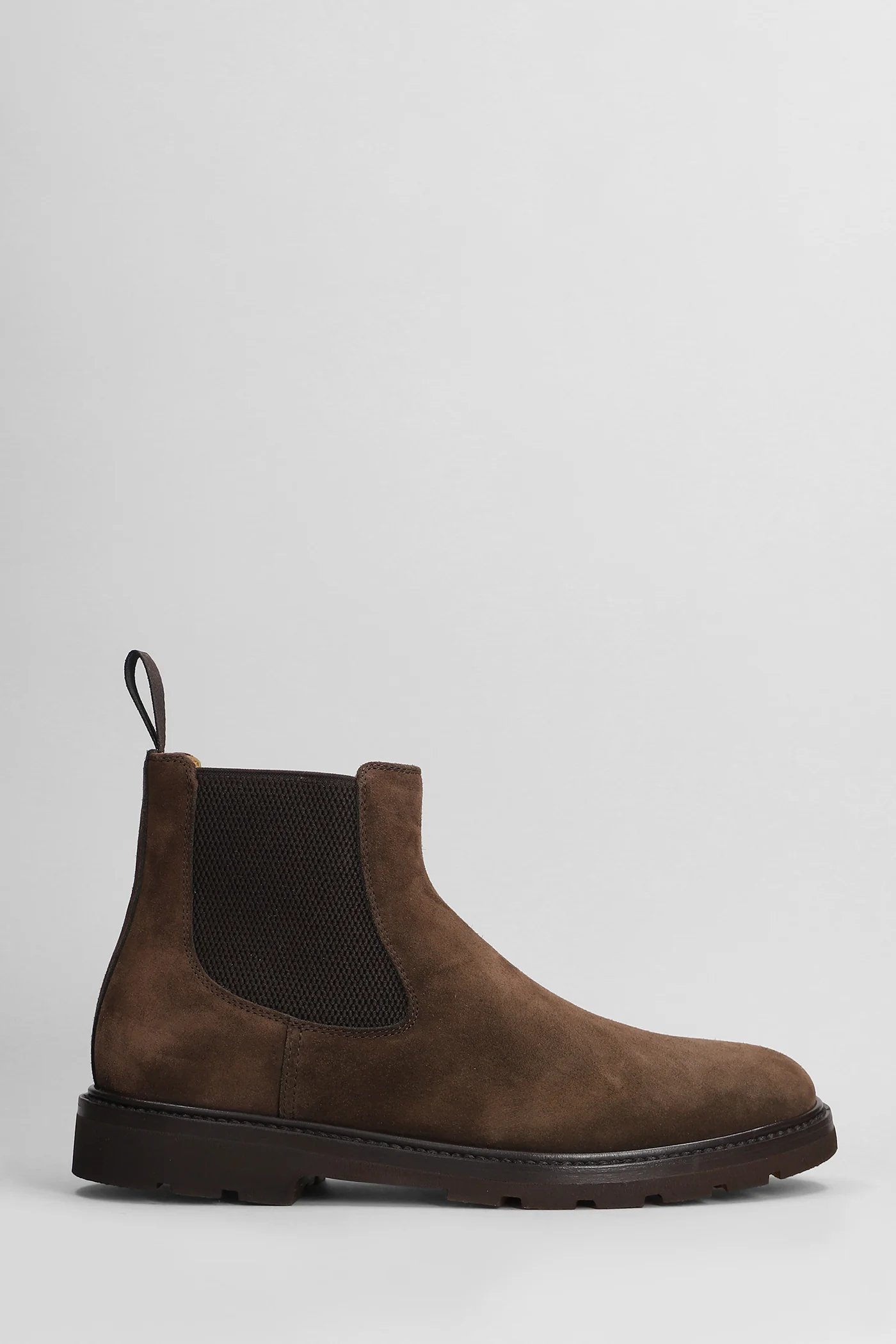 Ankle boots in brown suede