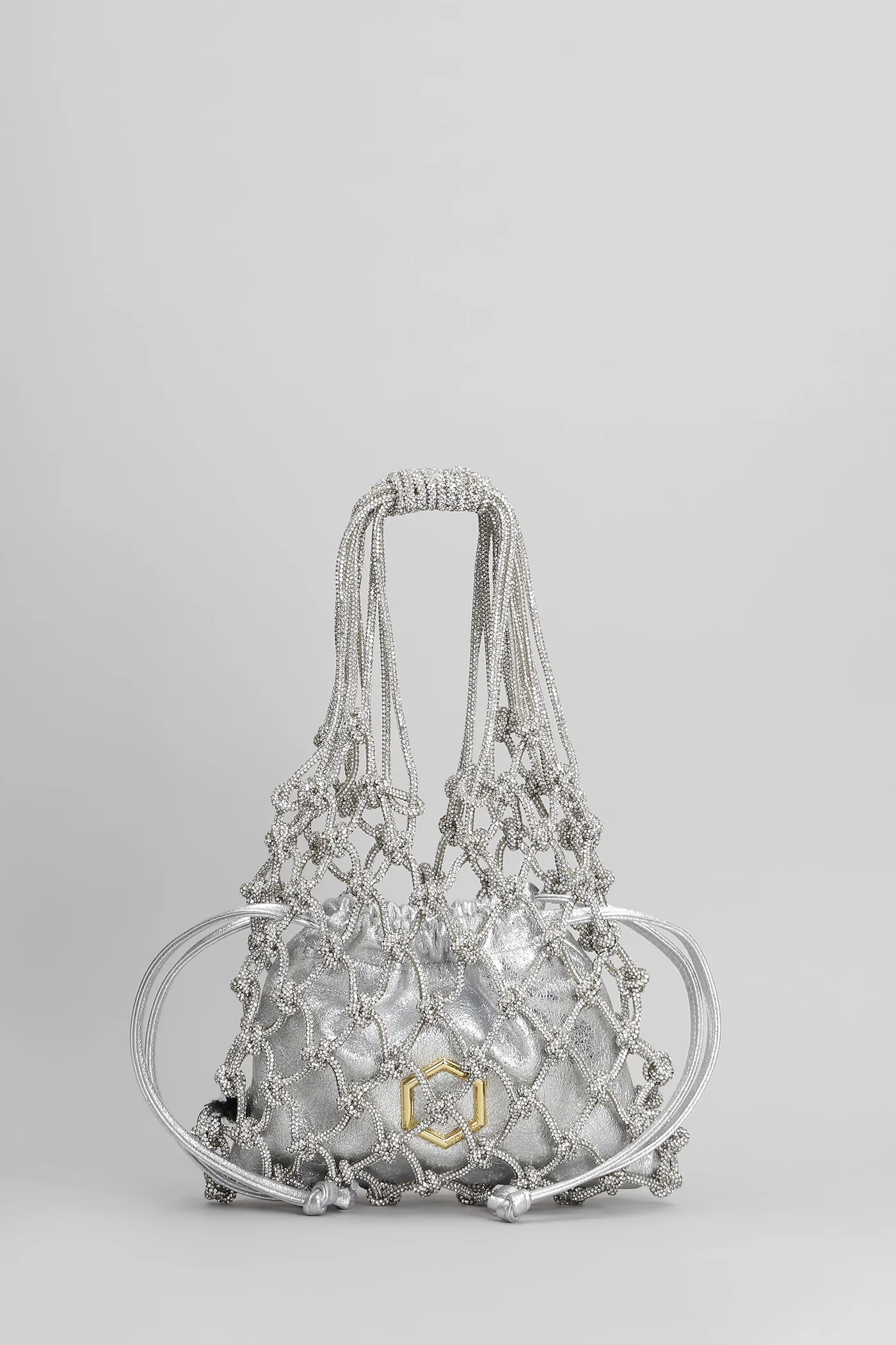 Carrie Hand bag in silver Resin