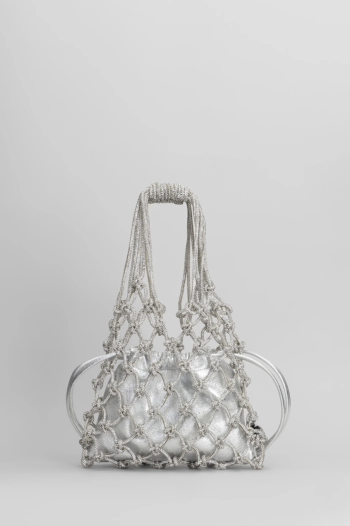 Carrie Hand bag in silver Resin - Image 3