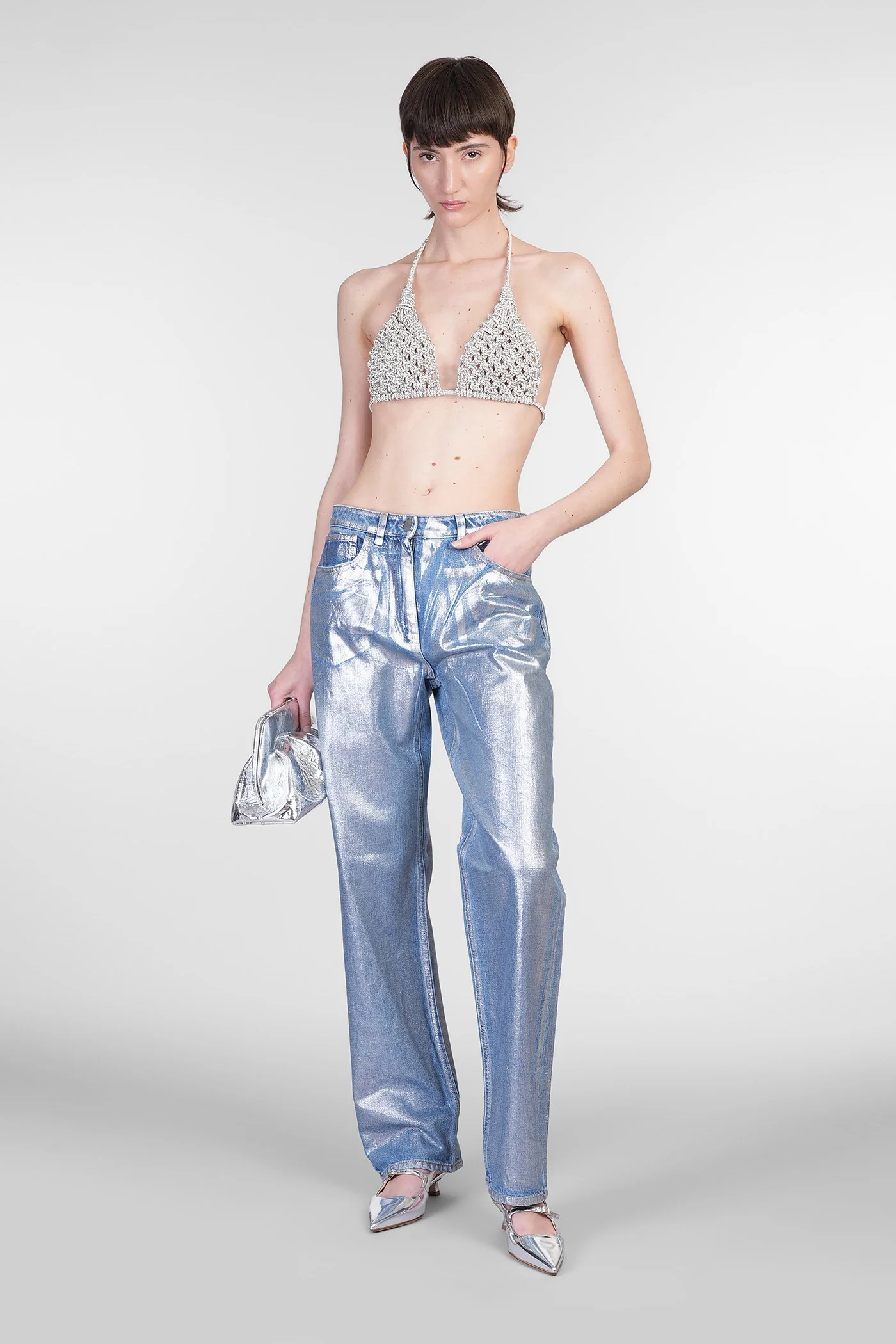 Diamond bra Topwear in silver Resin - Image 2