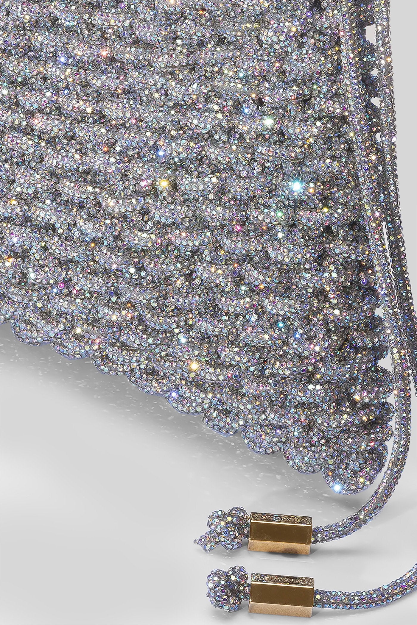 Penelope big Shoulder bag in silver Resin - Image 3