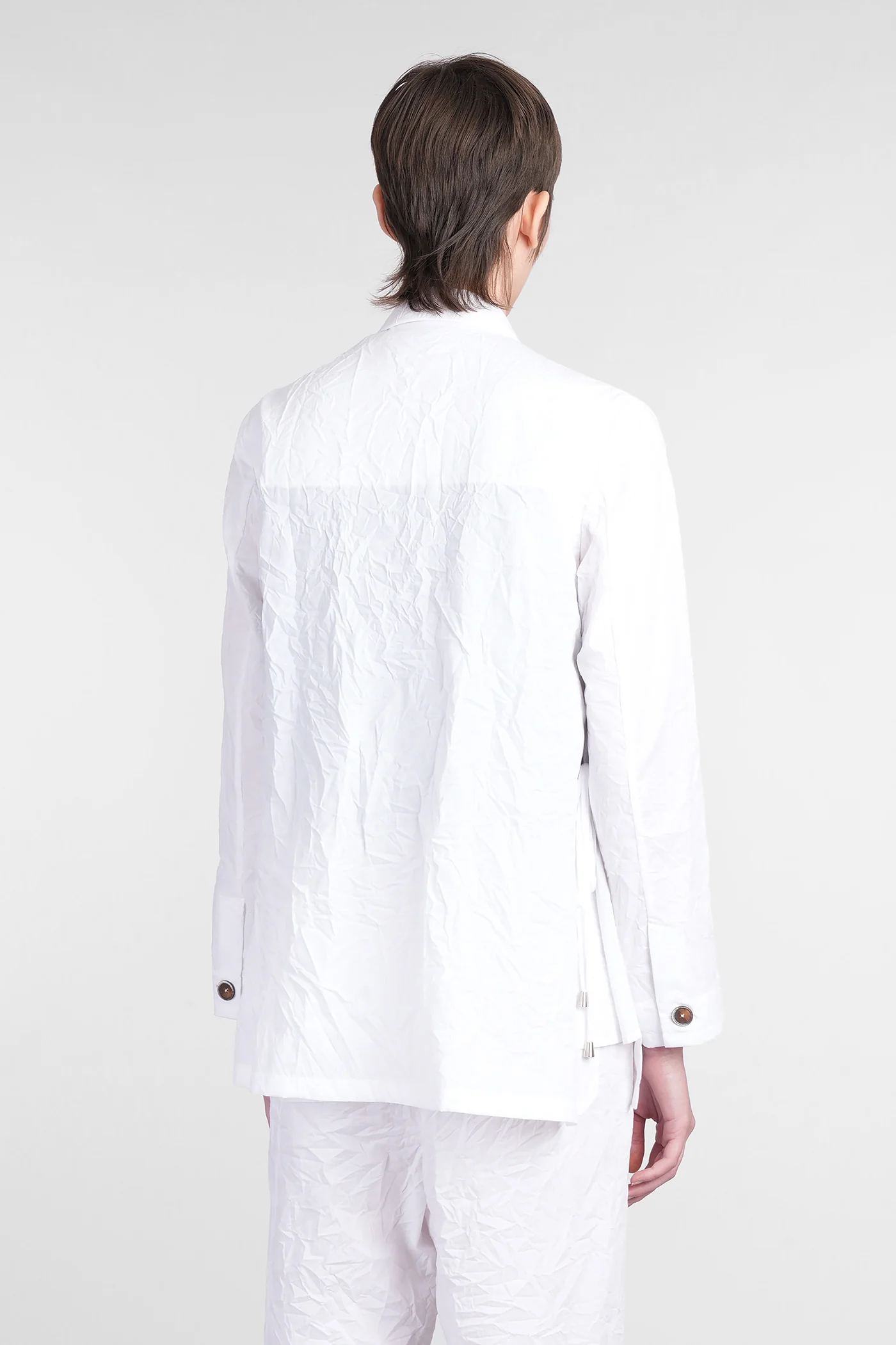 Jam Blazer in white cotton - Image 3