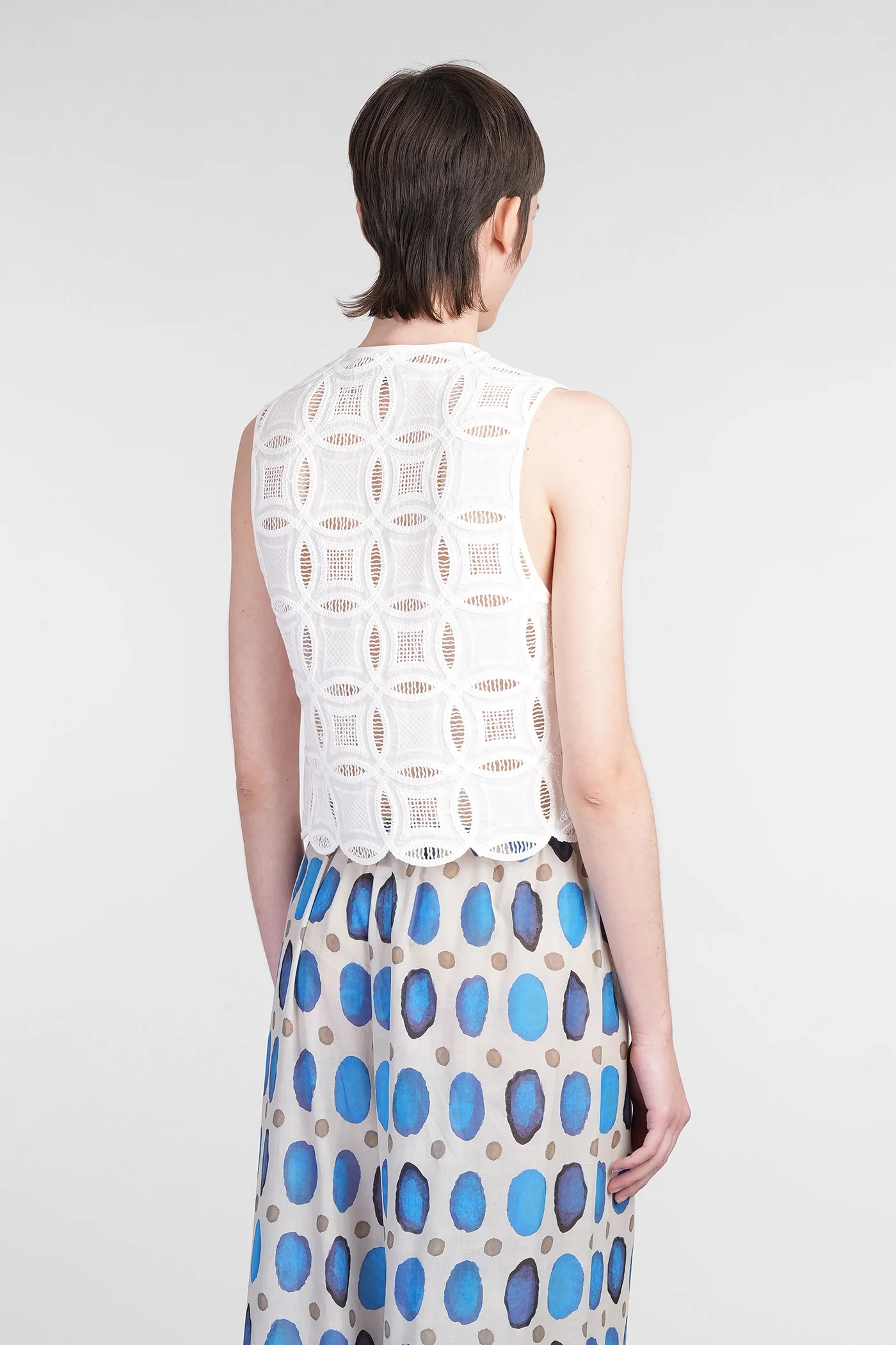 Vivi Vest in white cotton - Image 3