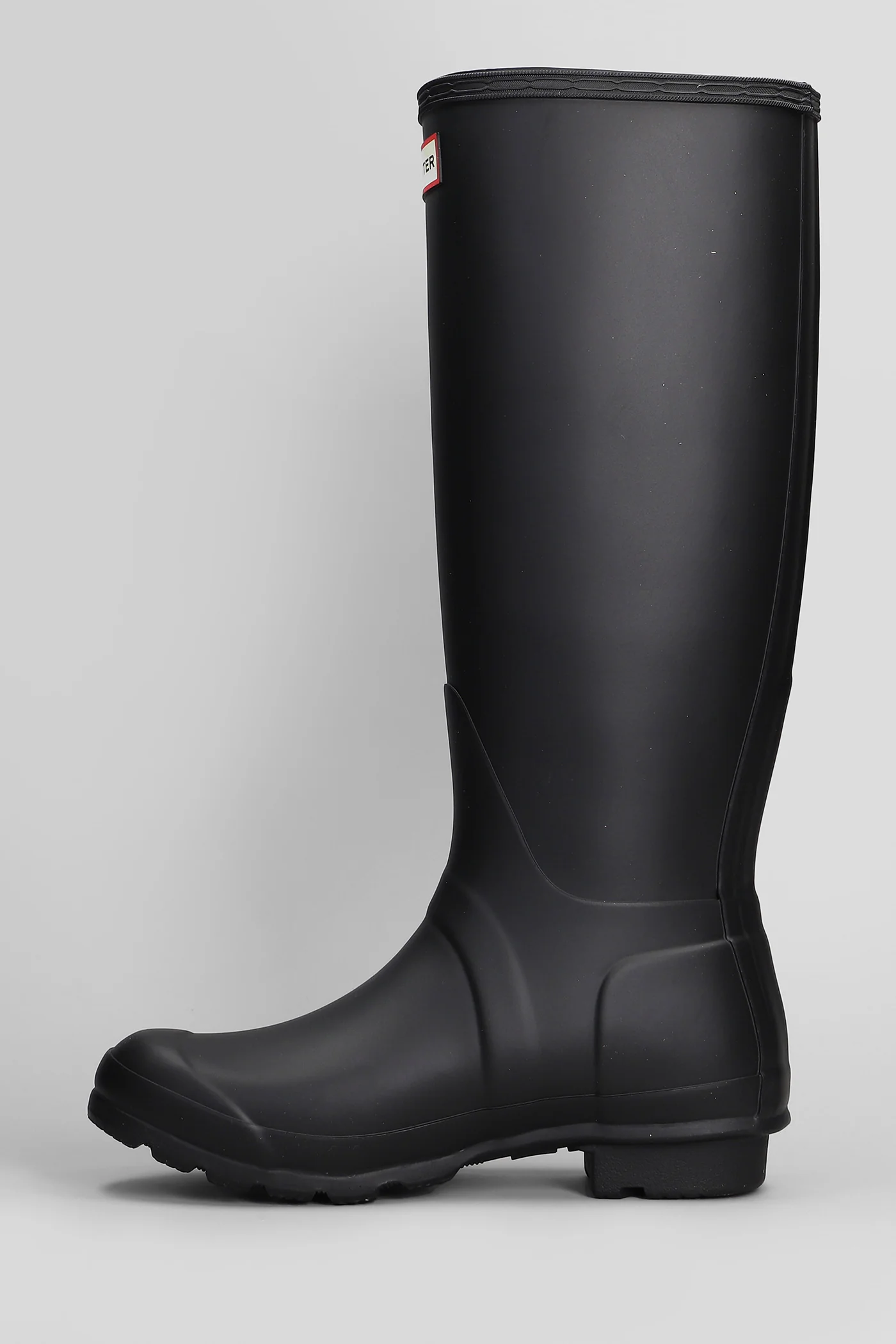 Original tall low heels boots in black rubber/plasic - Image 3