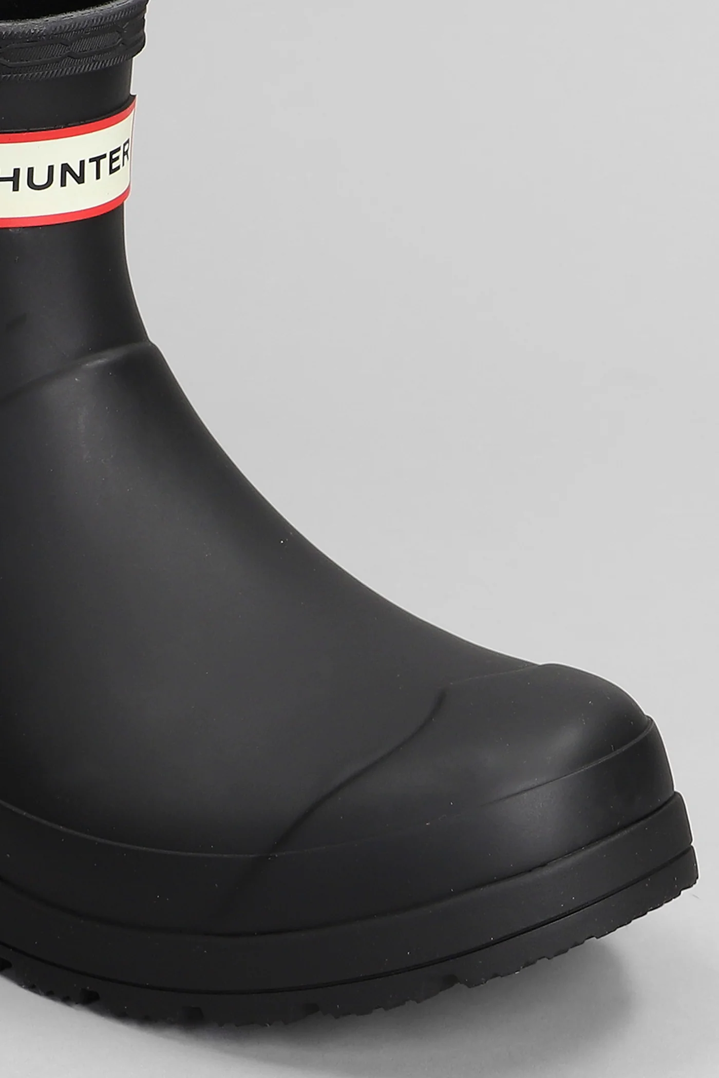 Play boot short low heels Ankle boots in black rubber/plasic - Image 5