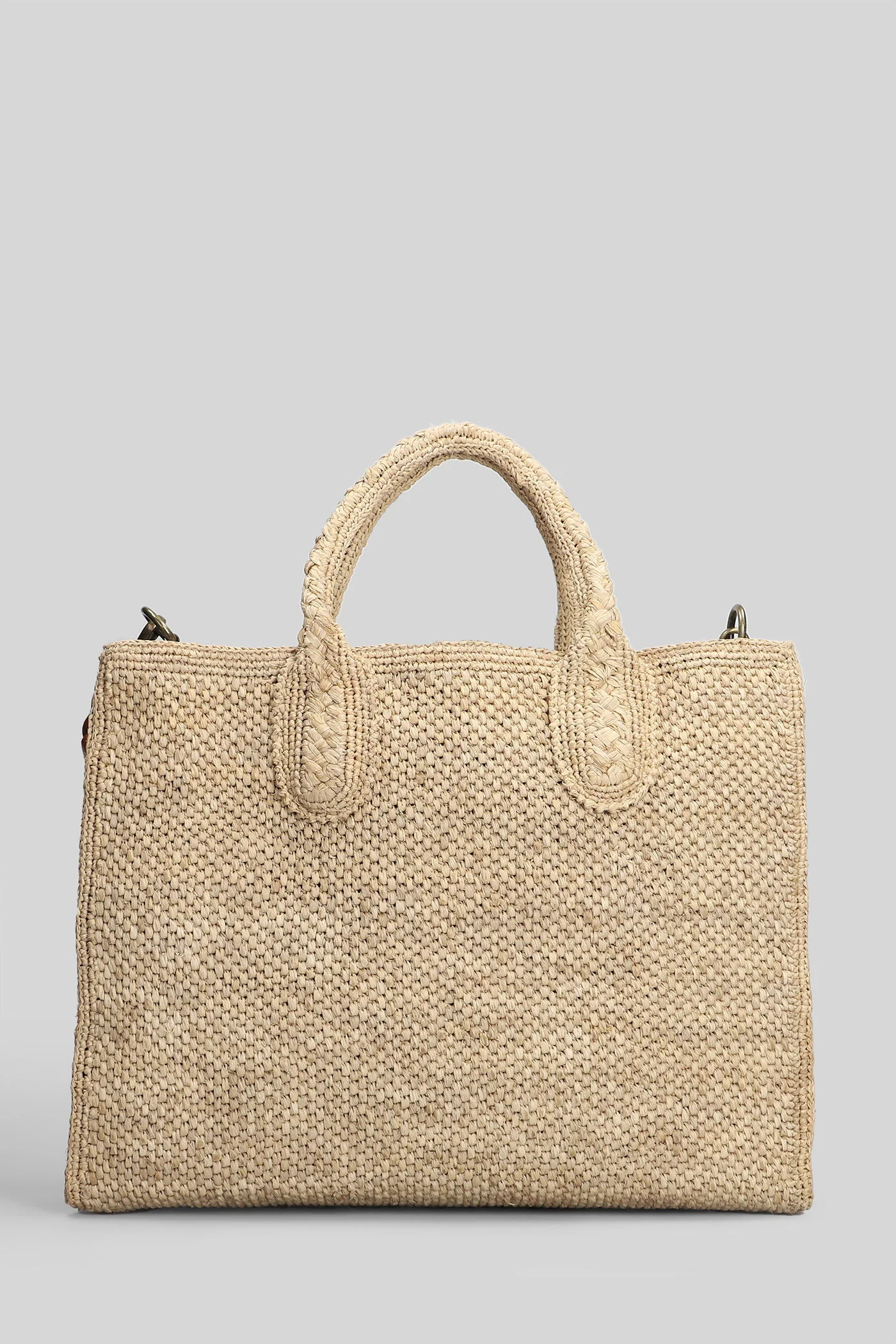 Rary Tote in beige raffia - Image 3
