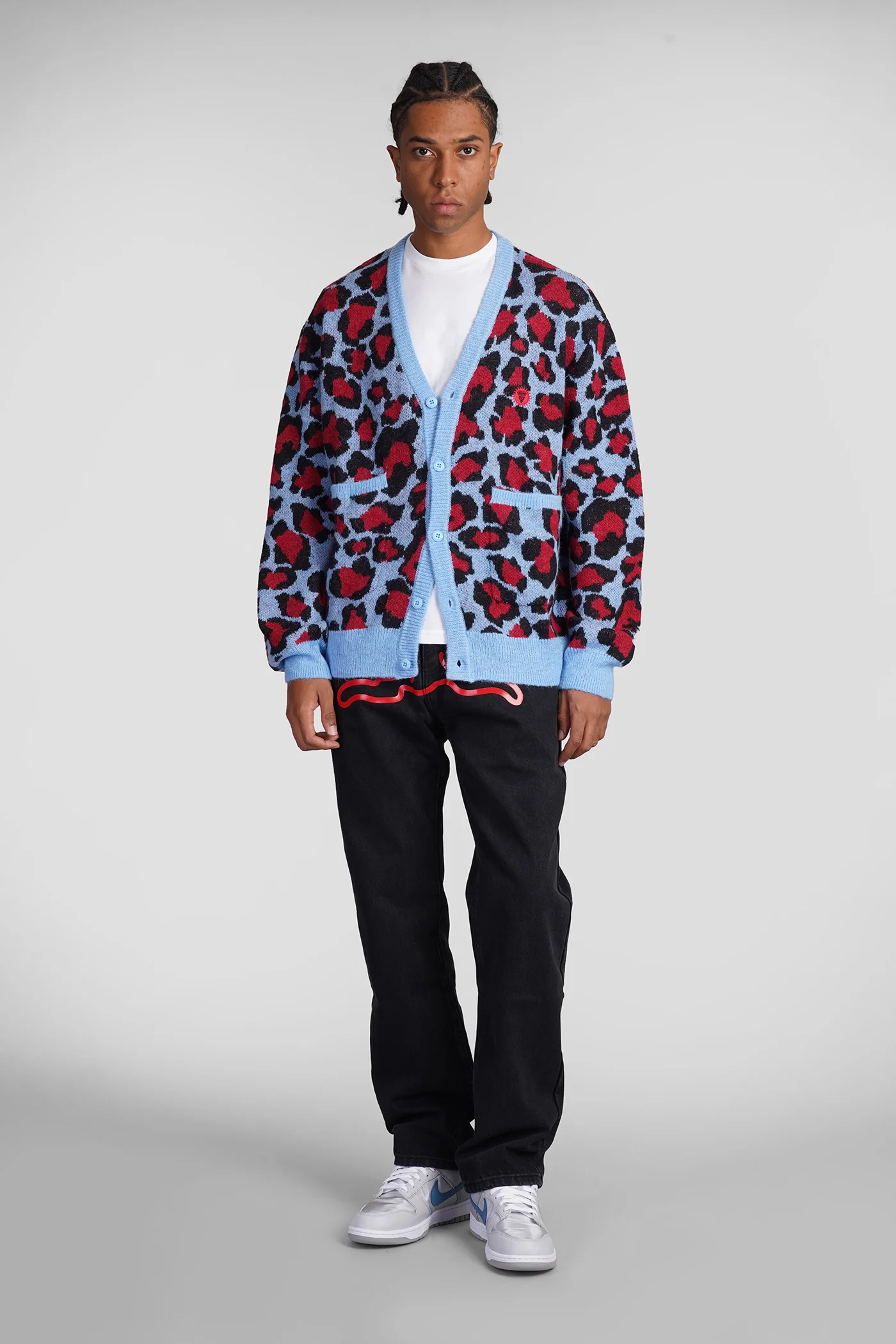 Cardigan in blue nylon - Image 2