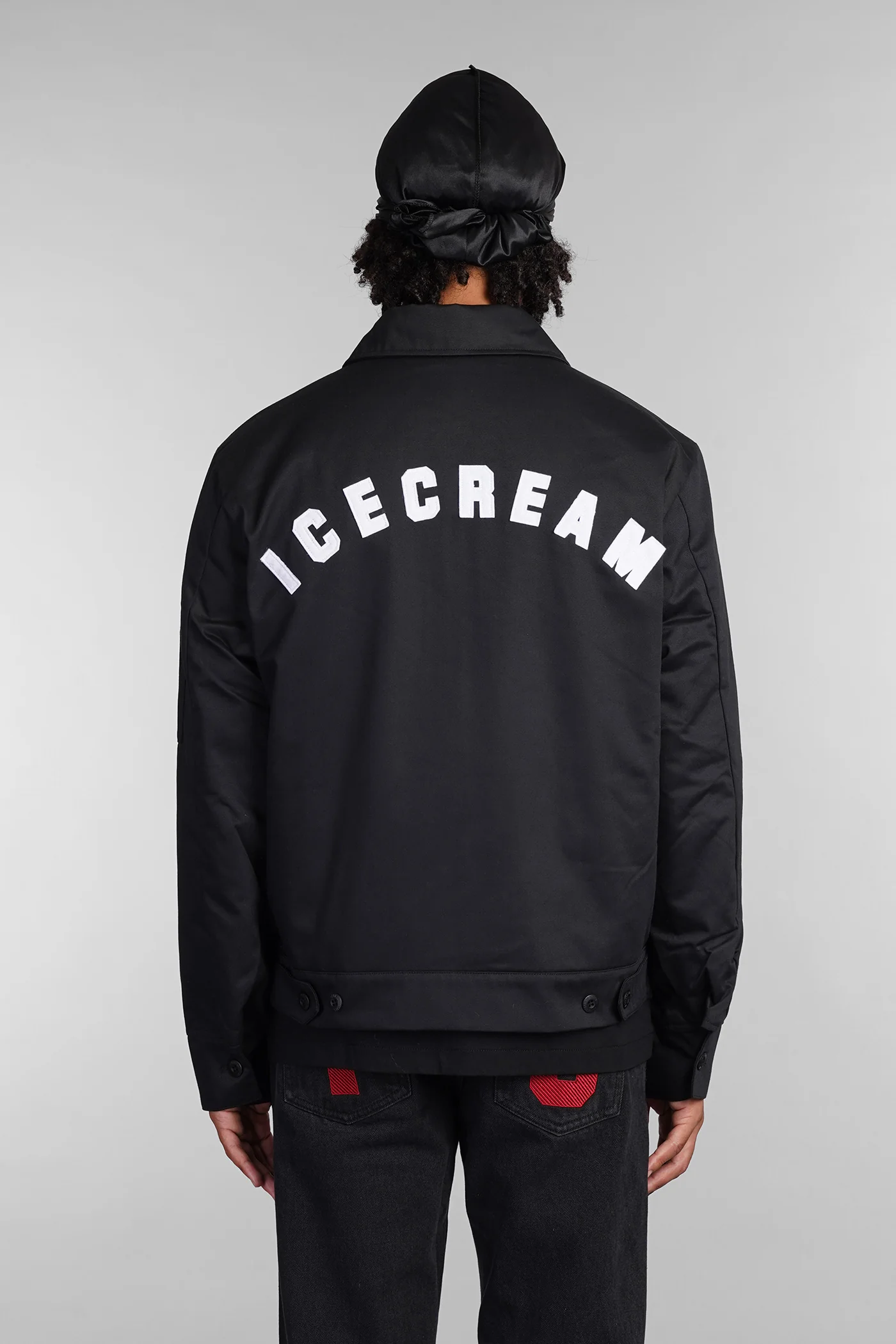 Casual jacket in black polyester - Image 3