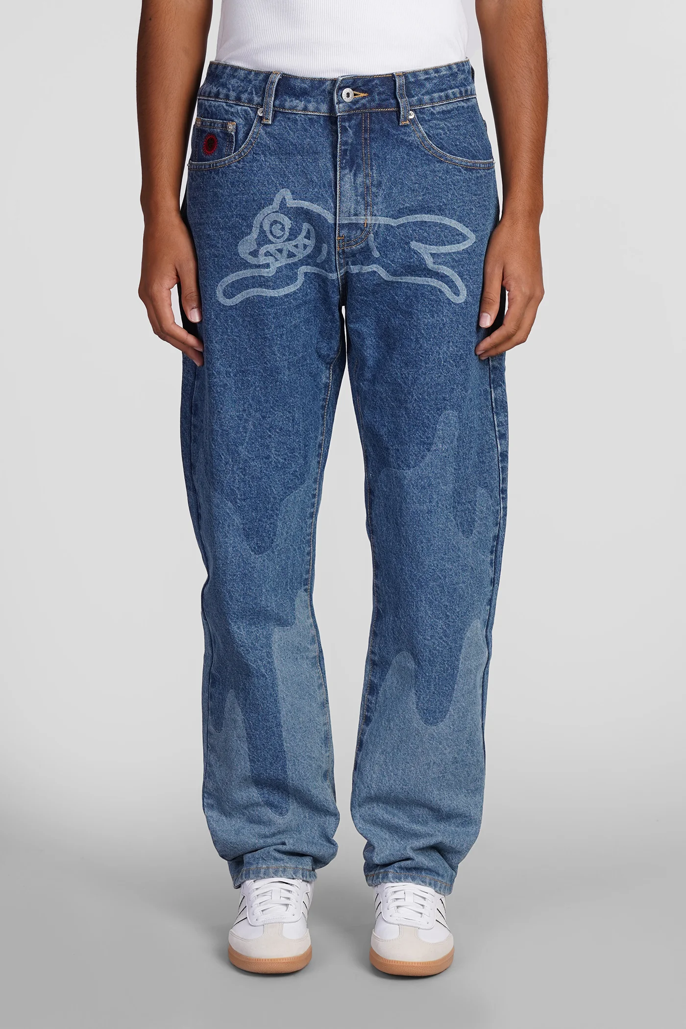 Jeans in blue cotton