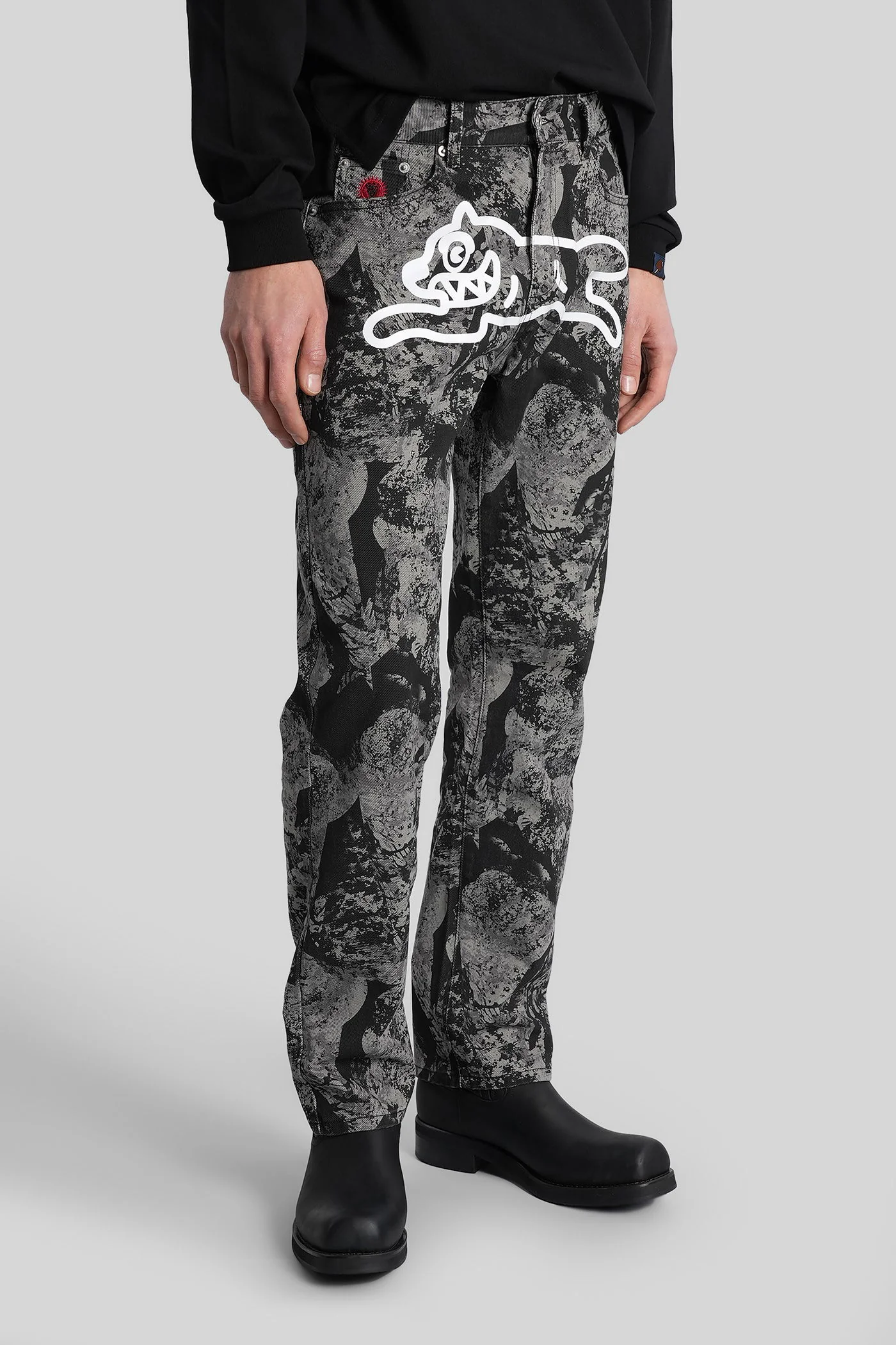 Jeans in grey cotton - Image 4