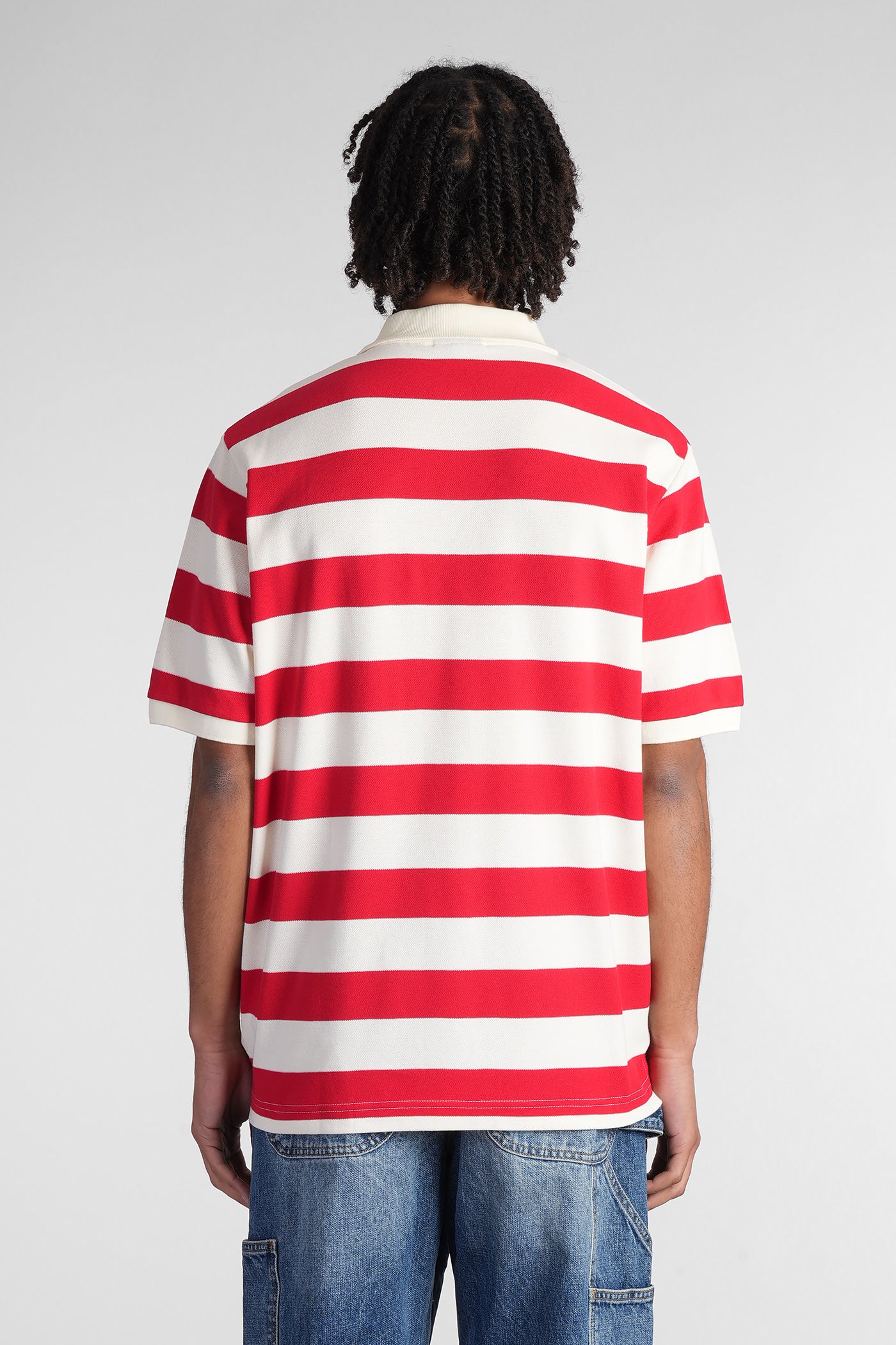 Polo in red cotton - Image 3