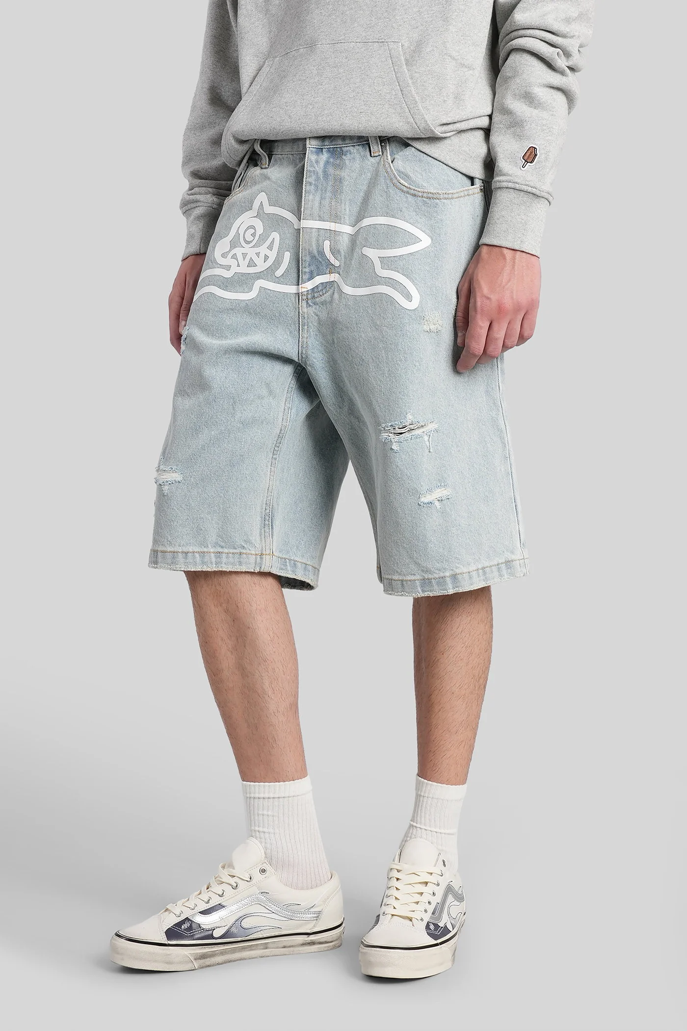 Shorts in blue denim - Image 4