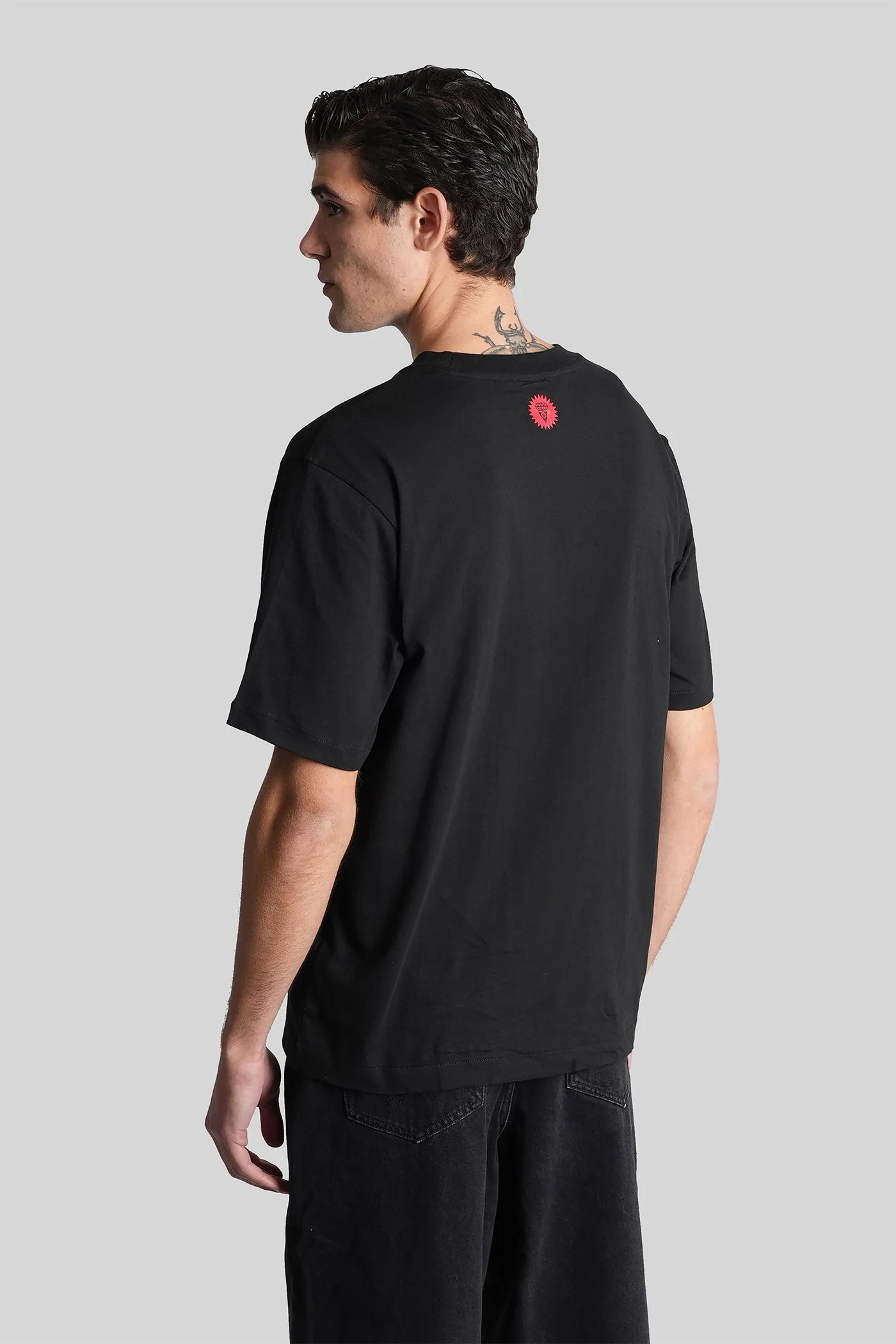 T-Shirt in black cotton - Image 3