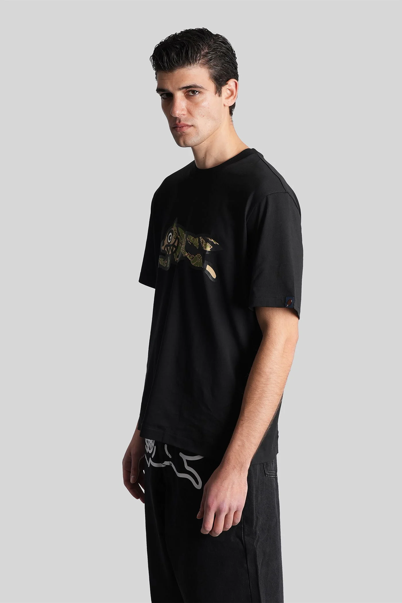T-Shirt in black cotton - Image 4