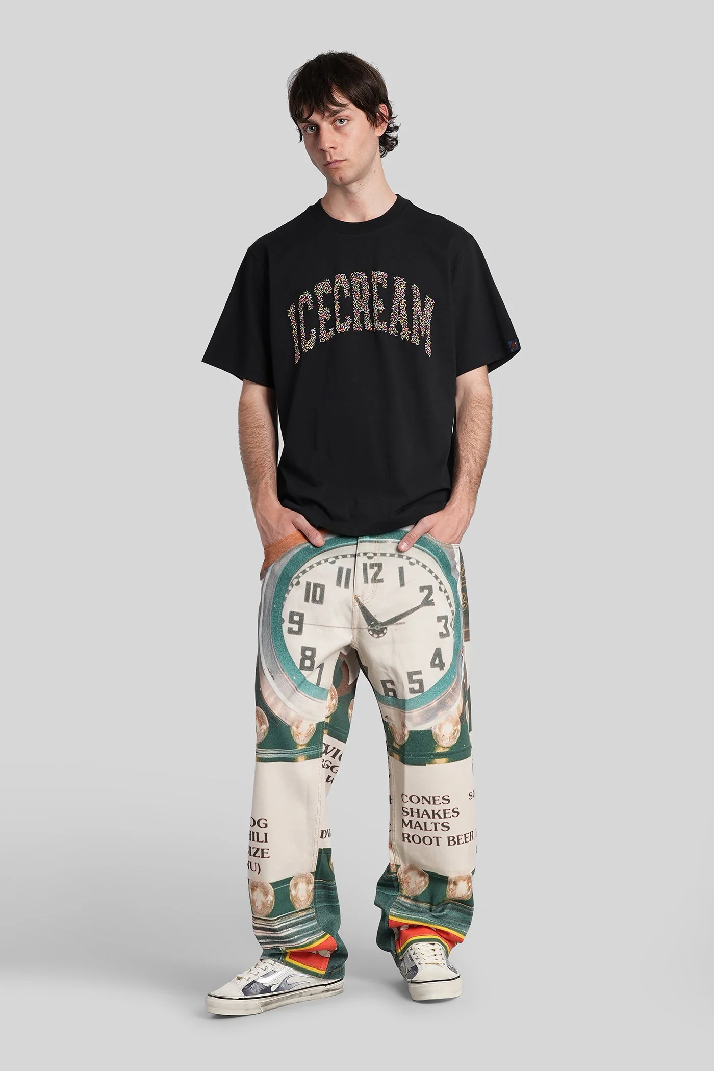 T-Shirt in black cotton - Image 2