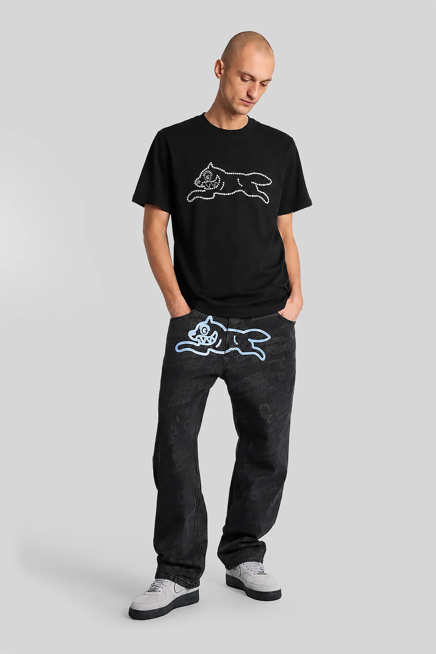 T-Shirt in black cotton - Image 2
