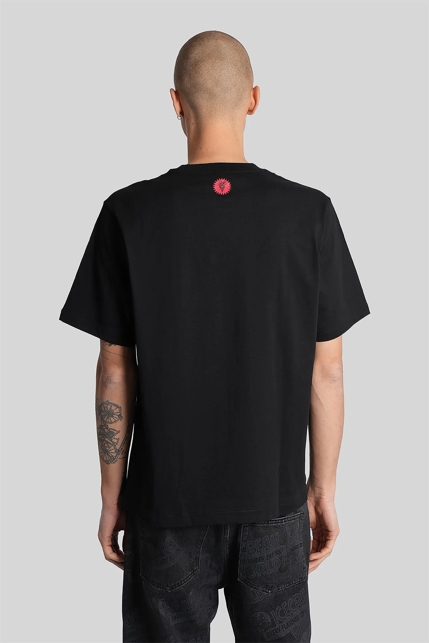 T-Shirt in black cotton - Image 3