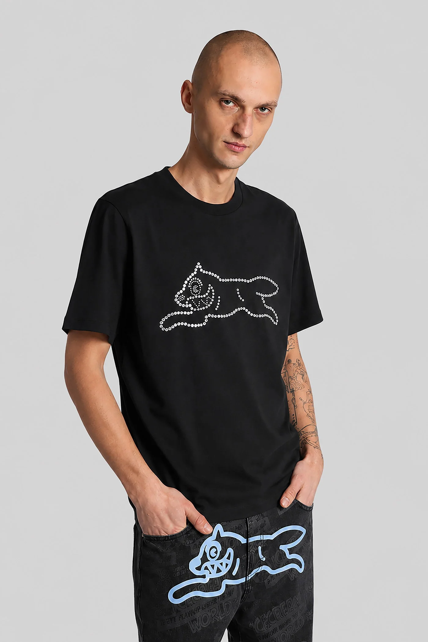 T-Shirt in black cotton - Image 4
