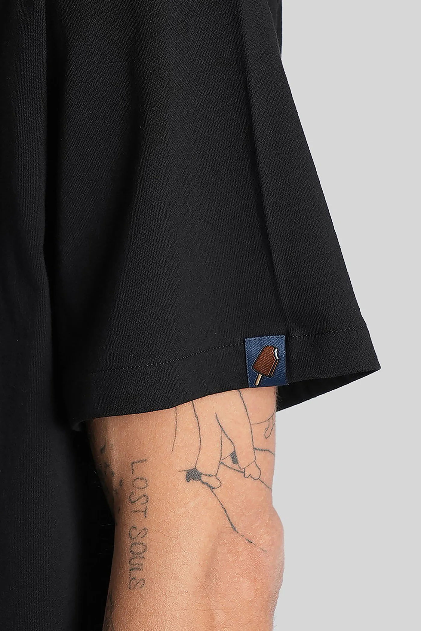 T-Shirt in black cotton - Image 5