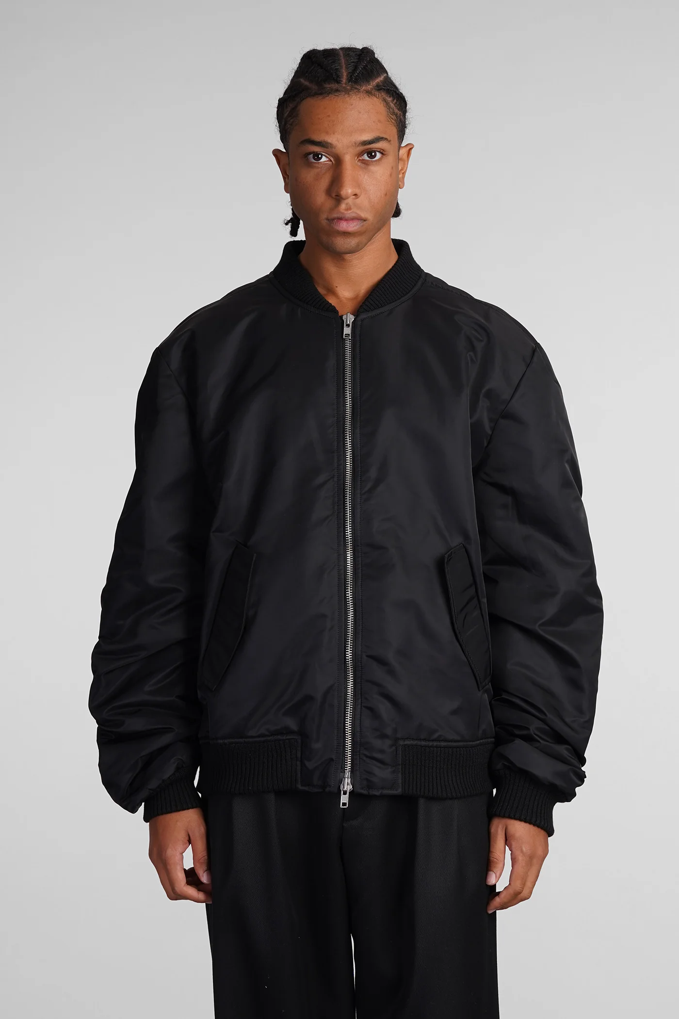 Bomber Jacket in black nylon